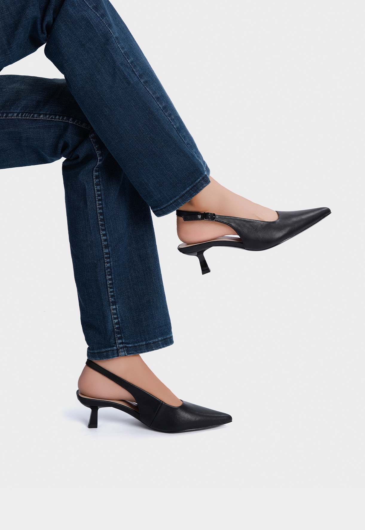 PACE, Pumps med slingback Sort