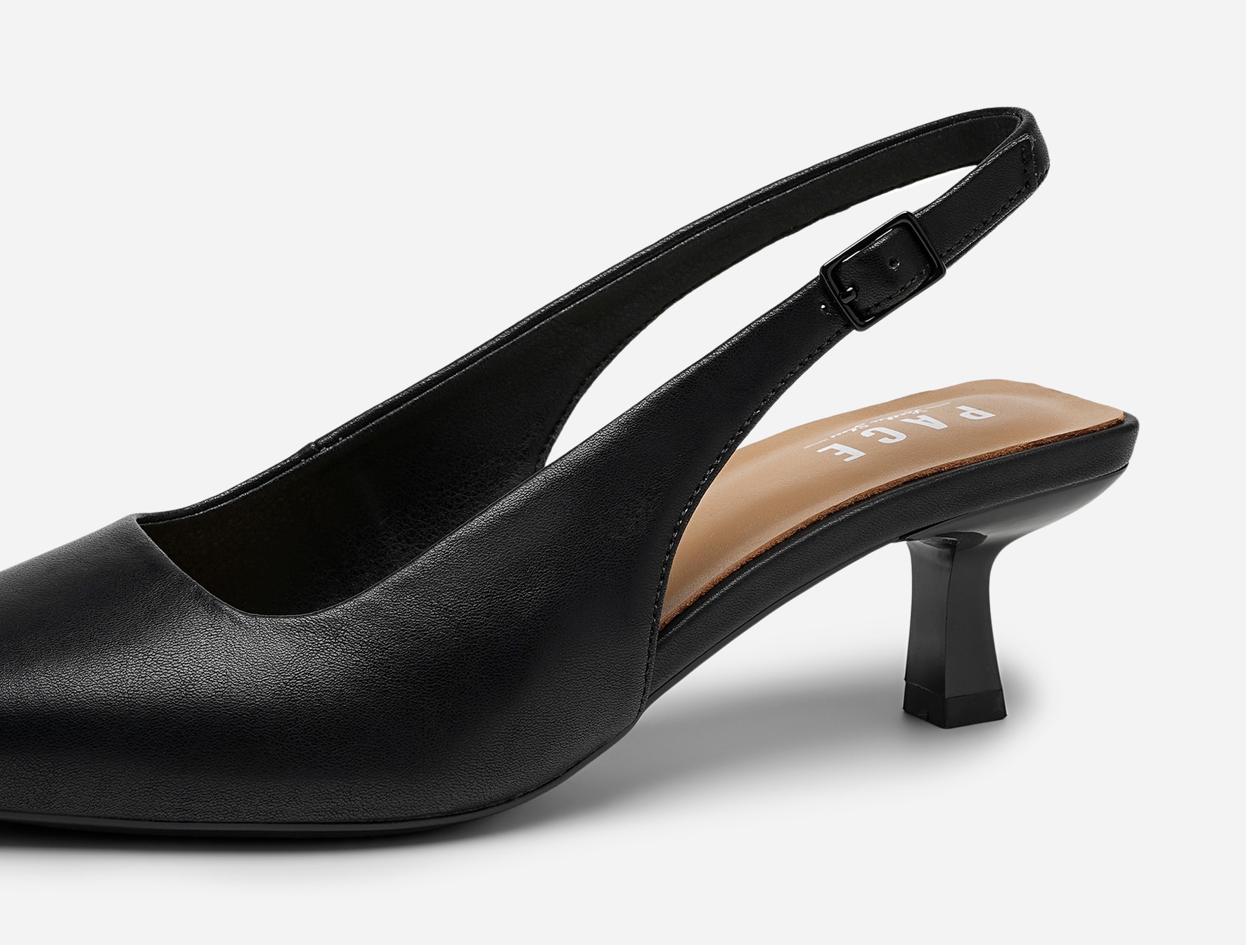 PACE, Pumps med slingback Sort