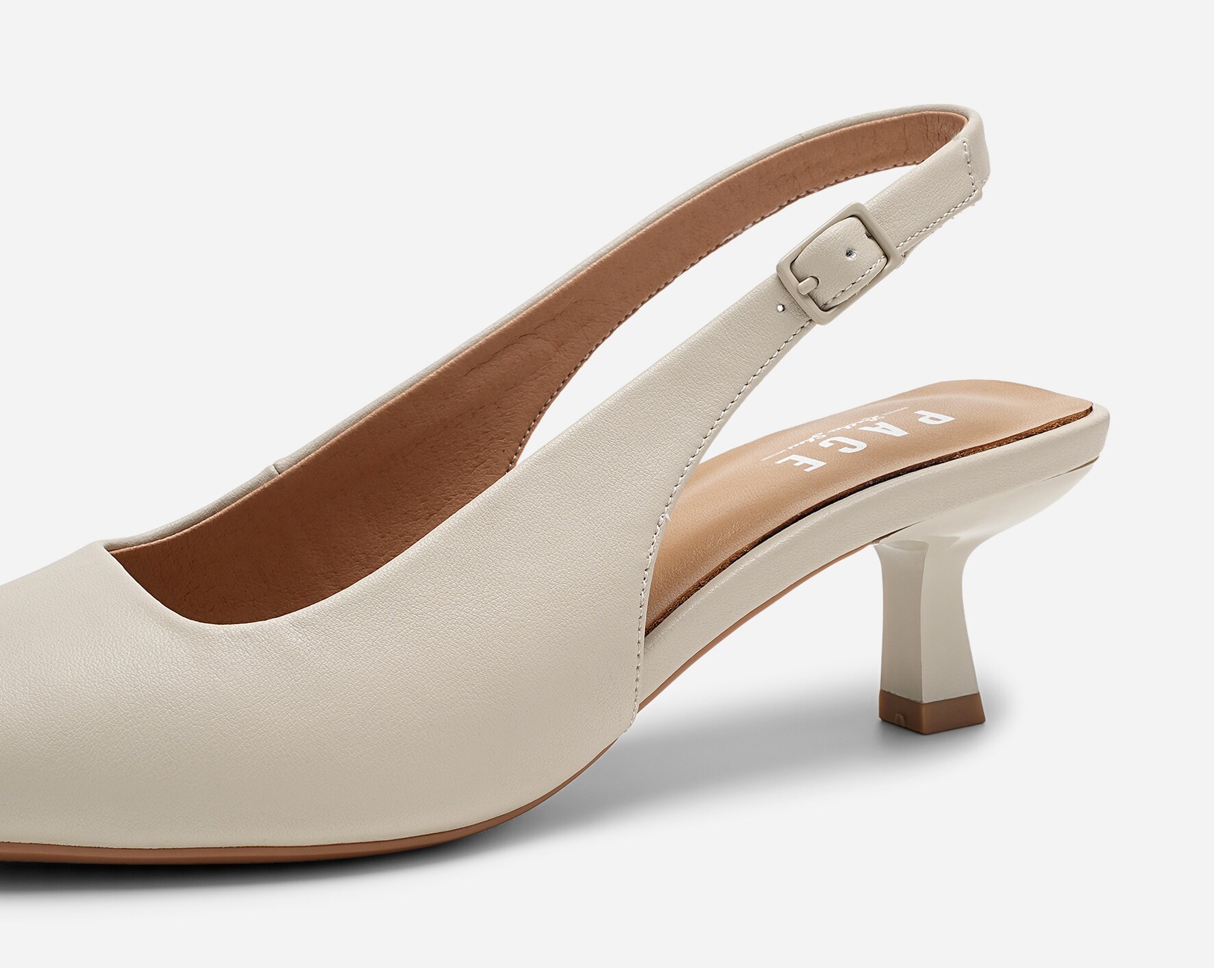 PACE, Pumps med slingback Beige