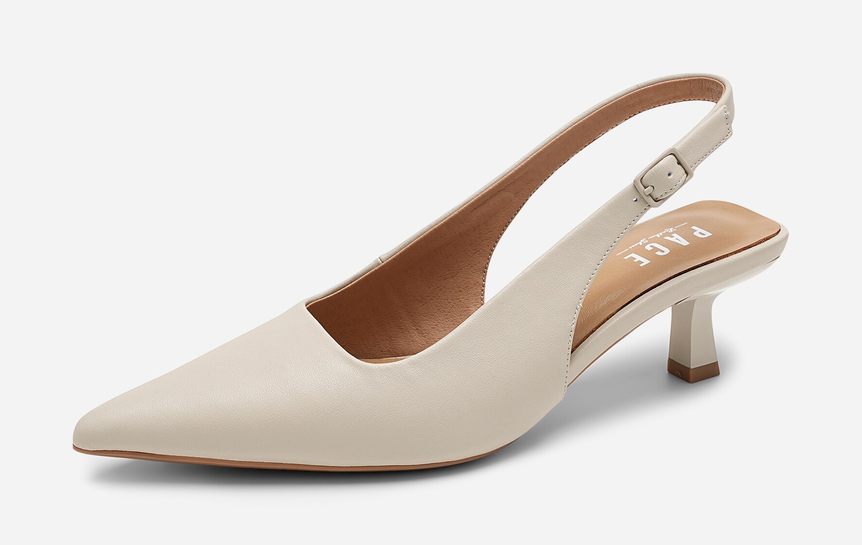 PACE, Pumps med slingback Beige