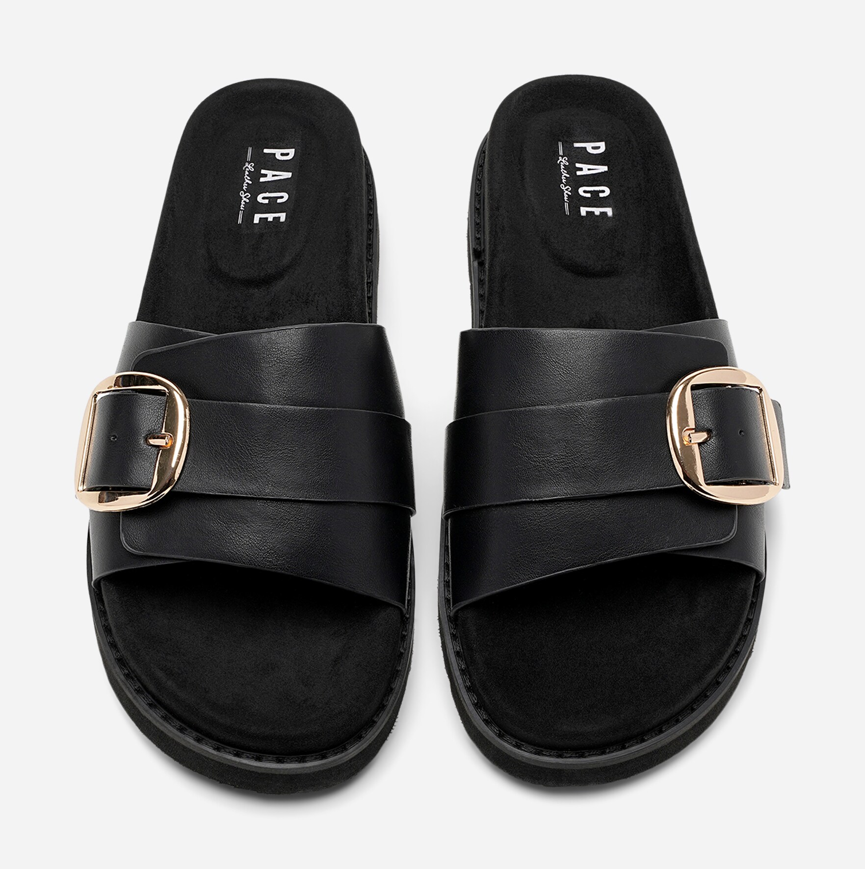 PACE, Sandal med spenne Sort