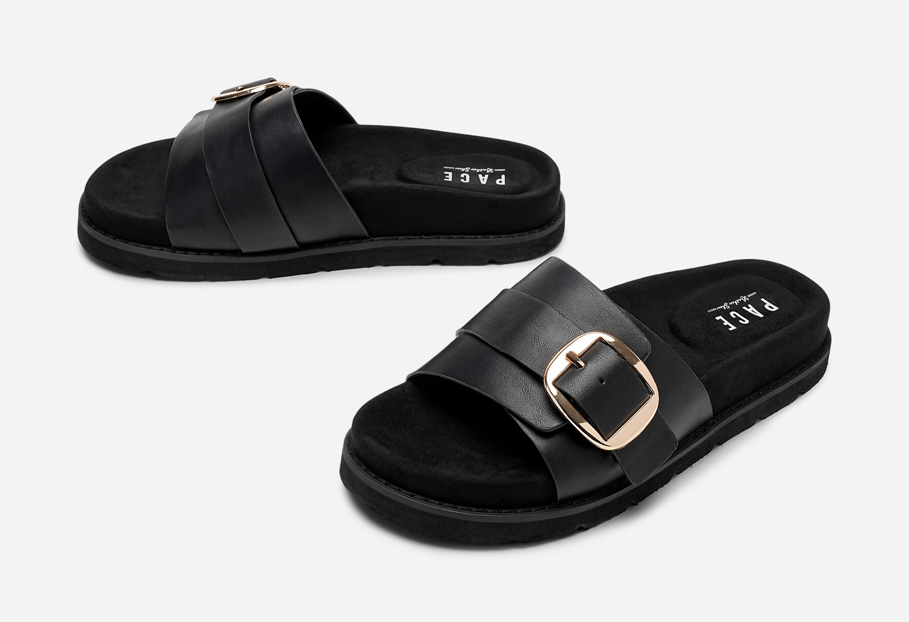 PACE, Sandal med spenne Sort