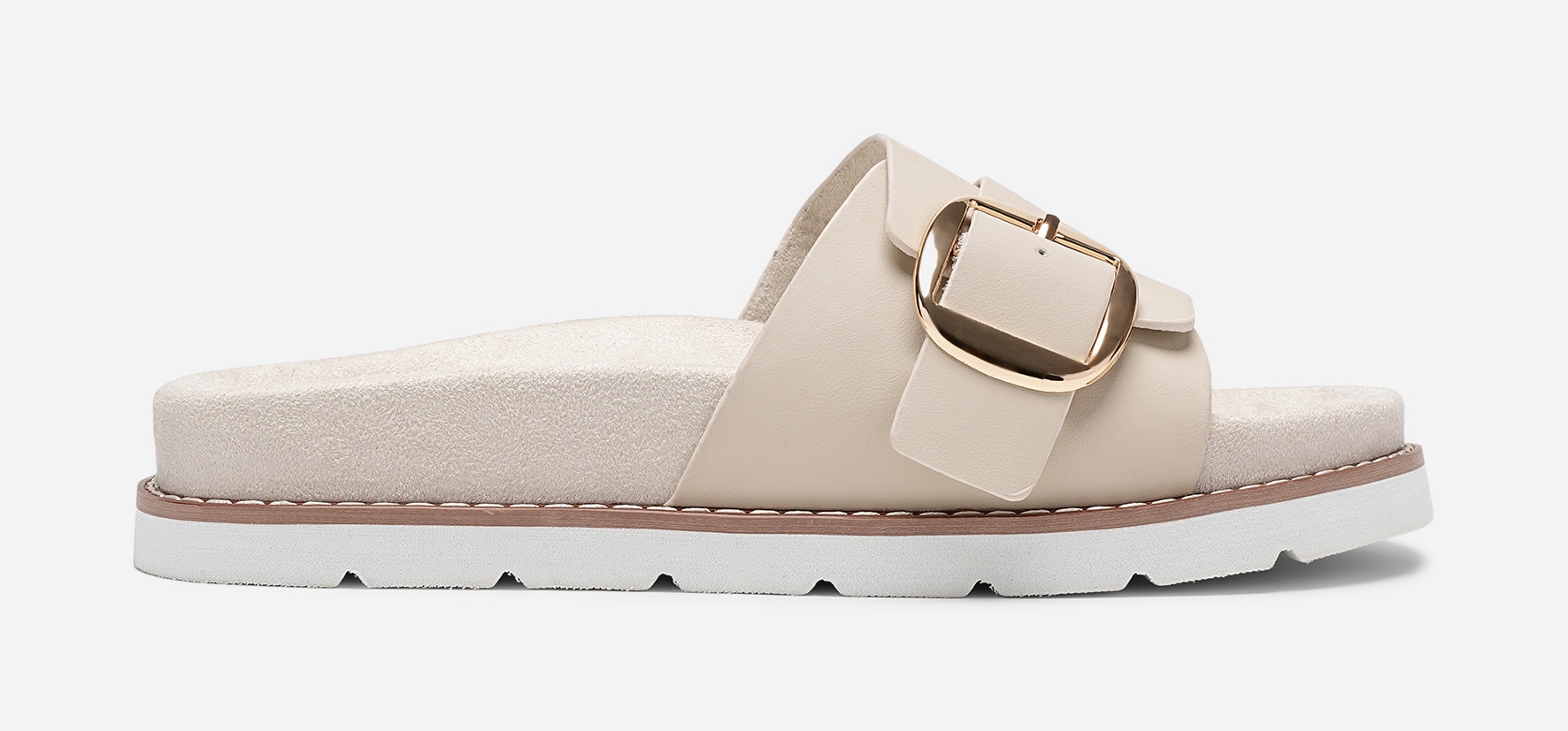 PACE, Sandal med spenne Beige
