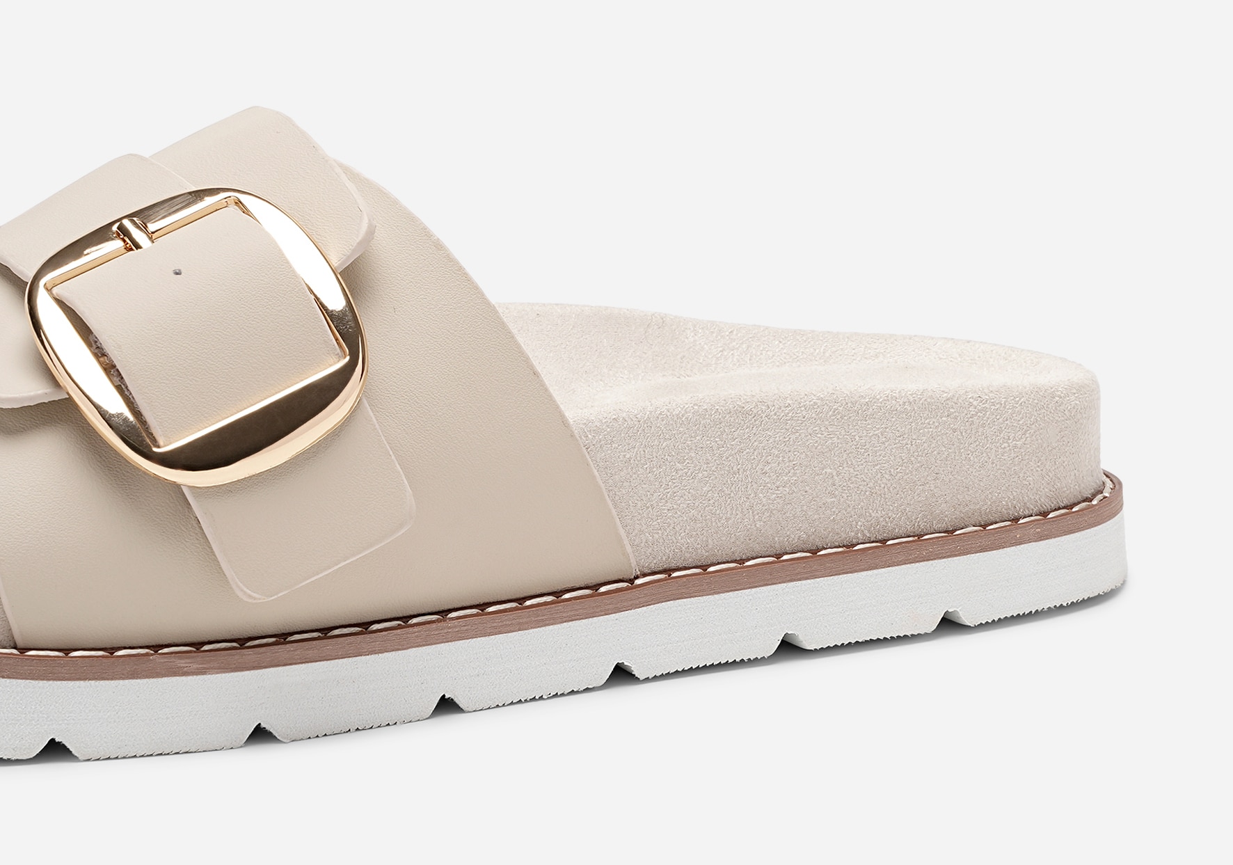 PACE, Sandal med spenne Beige
