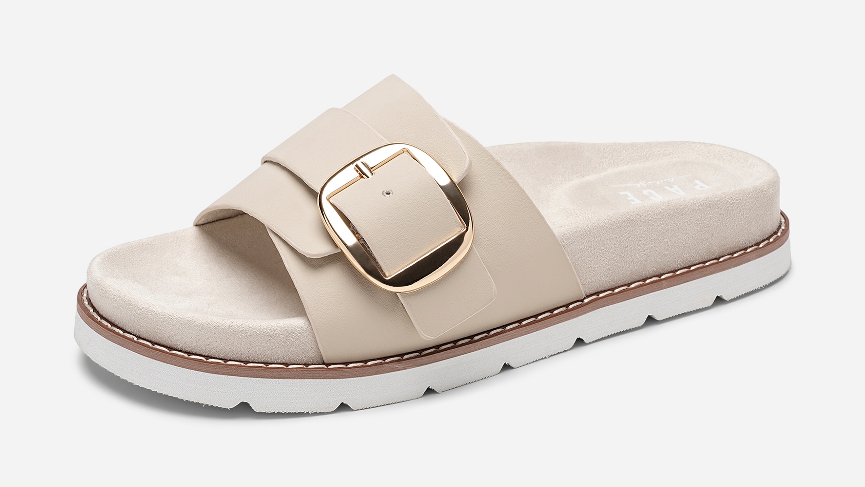 PACE, Sandal med spenne Beige