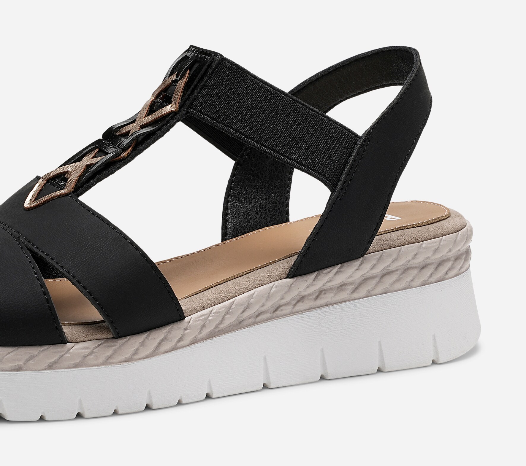 PACE, Sandal med reimer Sort