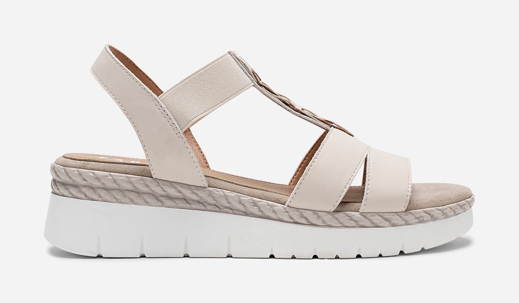 PACE, Sandal med reimer Beige