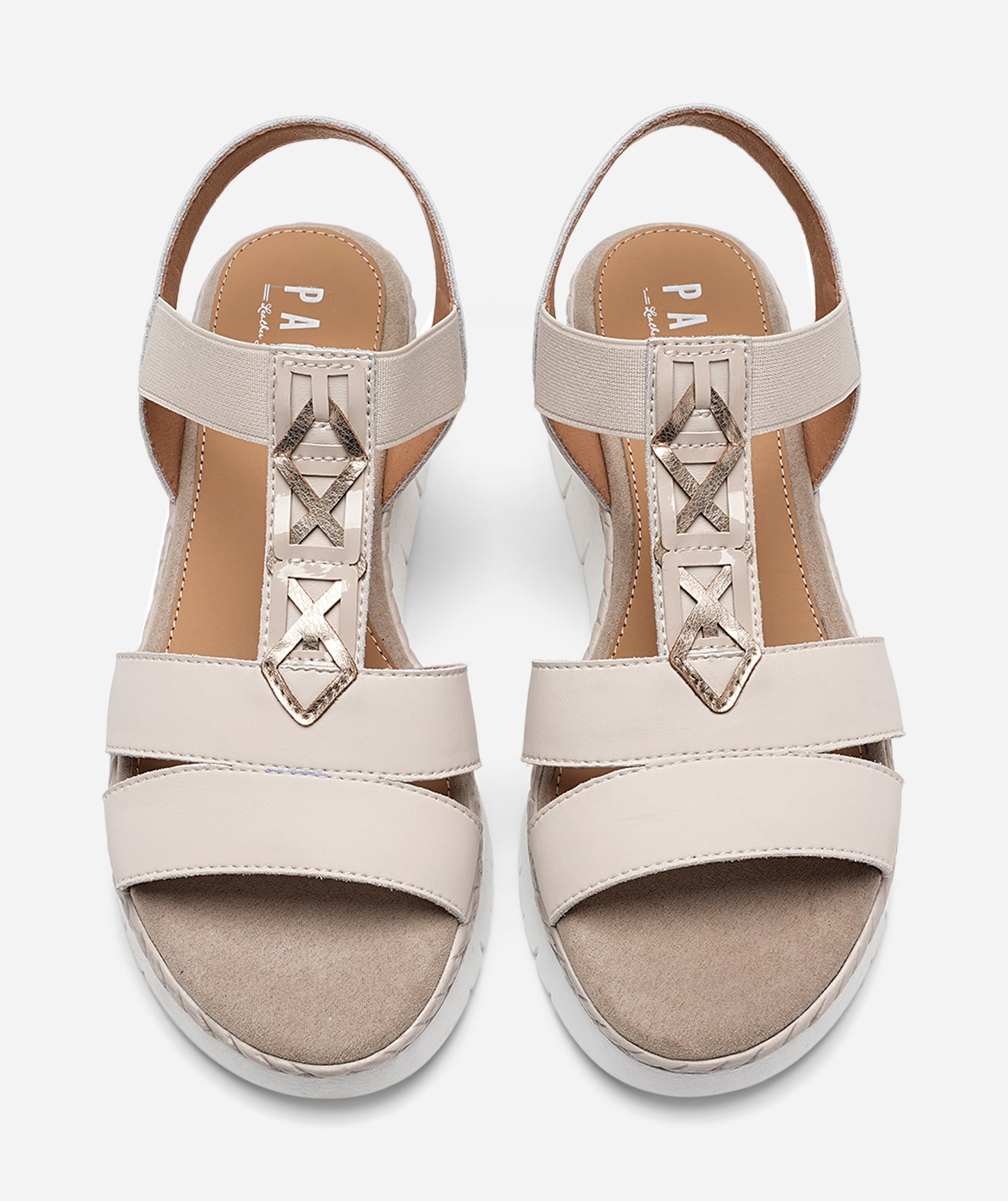 PACE, Sandal med reimer Beige