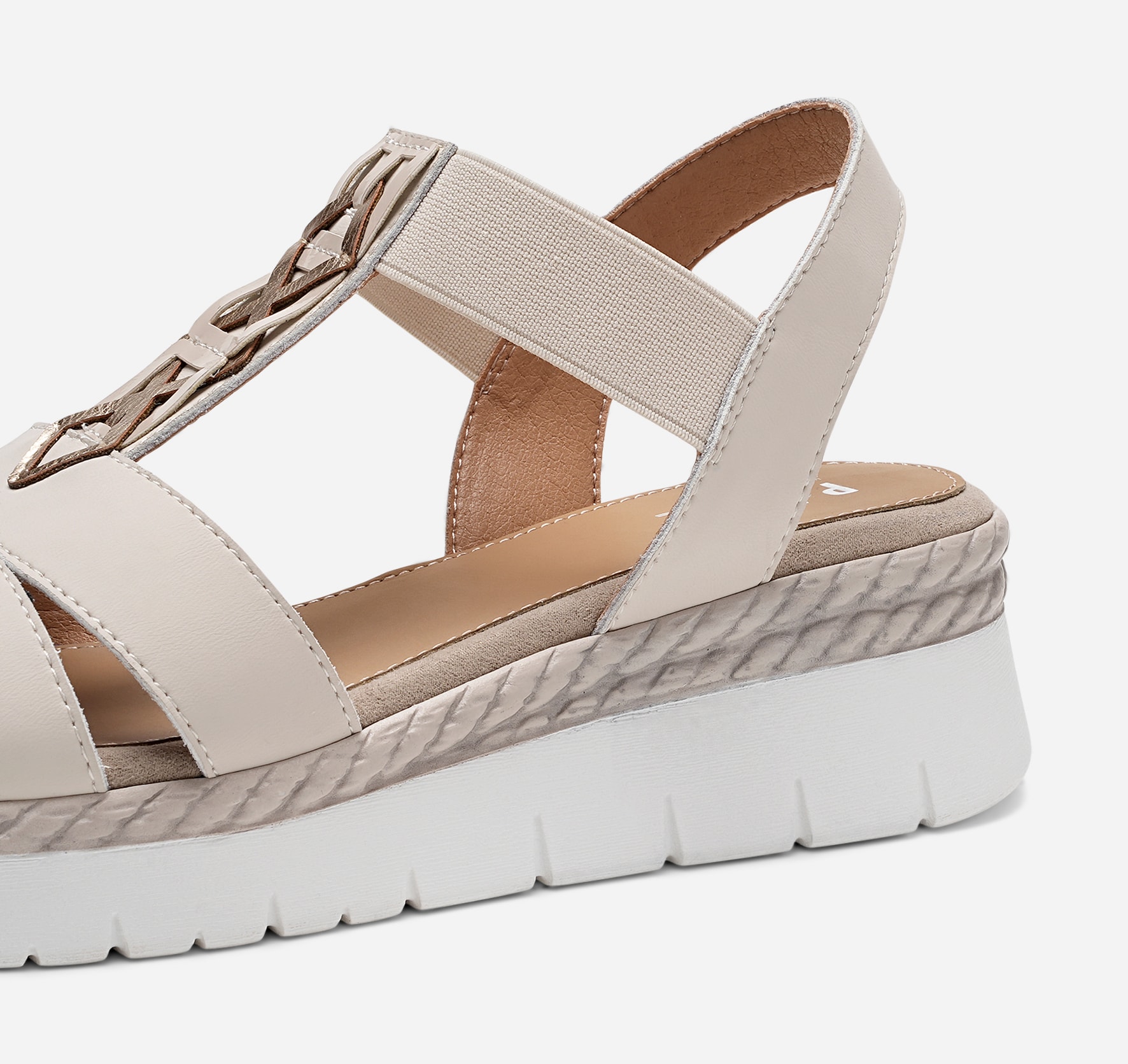 PACE, Sandal med reimer Beige