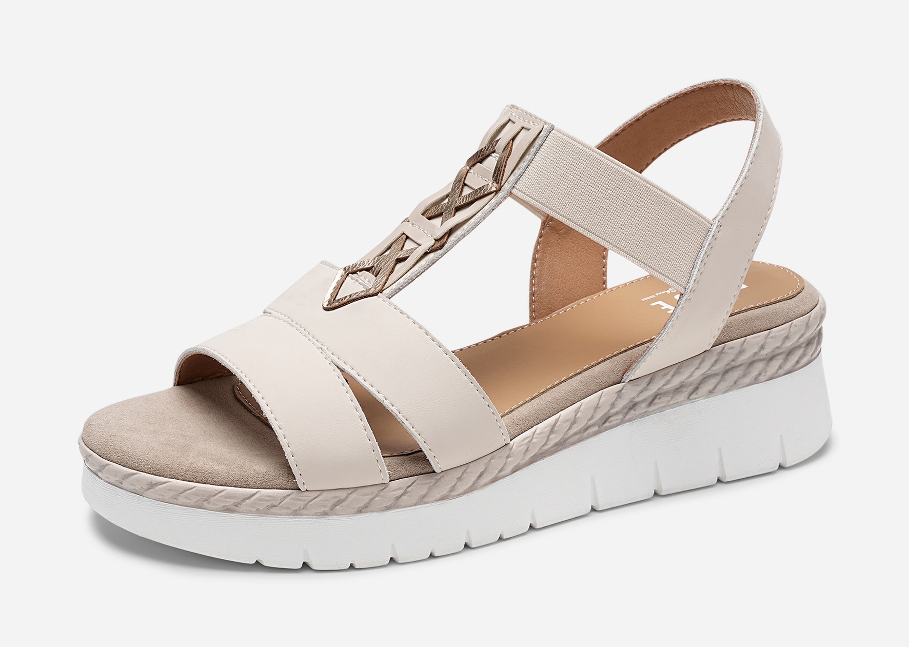PACE, Sandal med reimer Beige