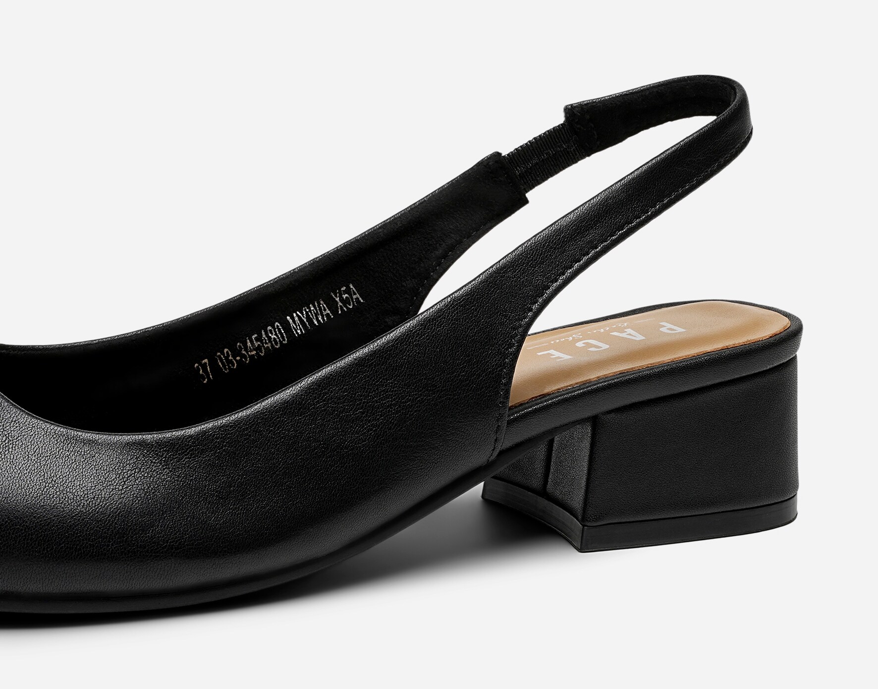 PACE, Pumps med slingback Sort