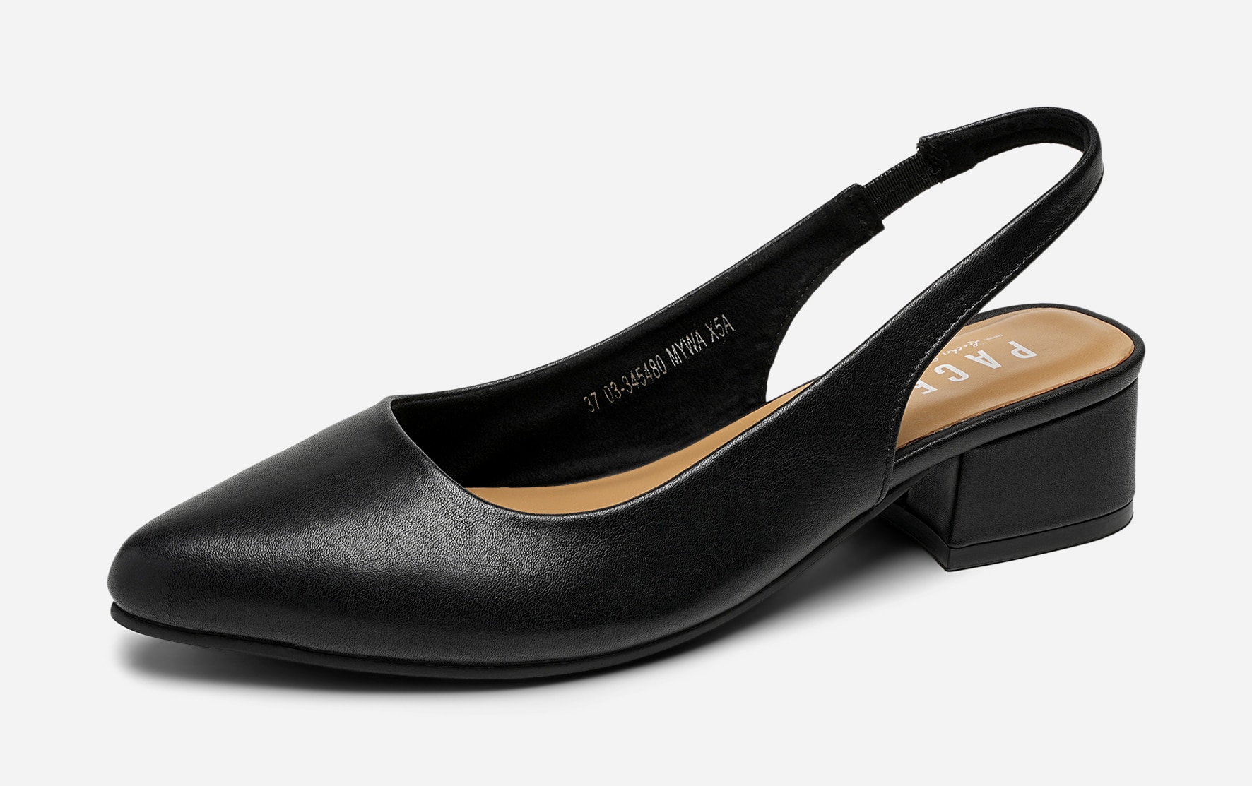 PACE, Pumps med slingback Sort