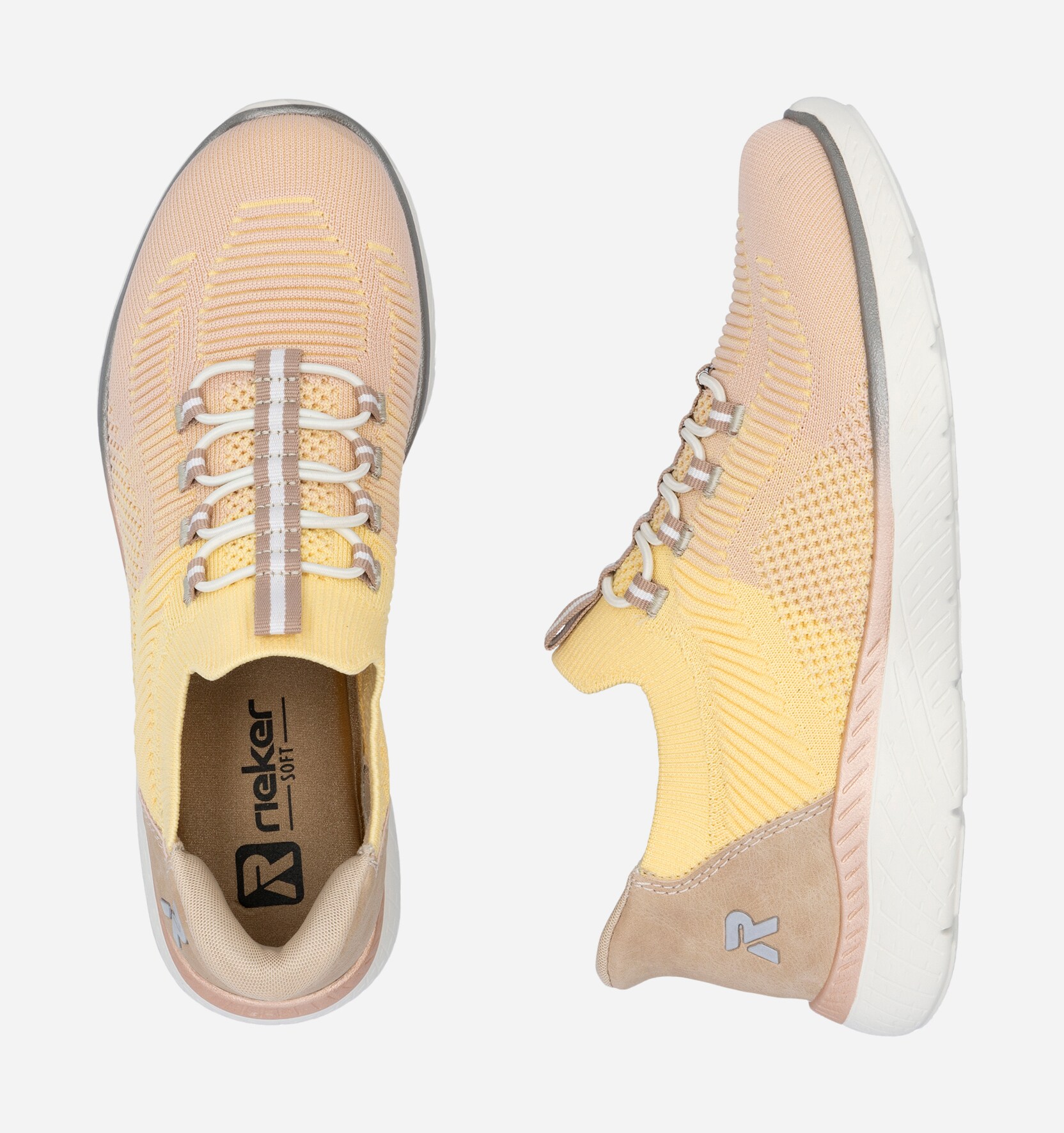 RIEKER, Sock sneakers Gul
