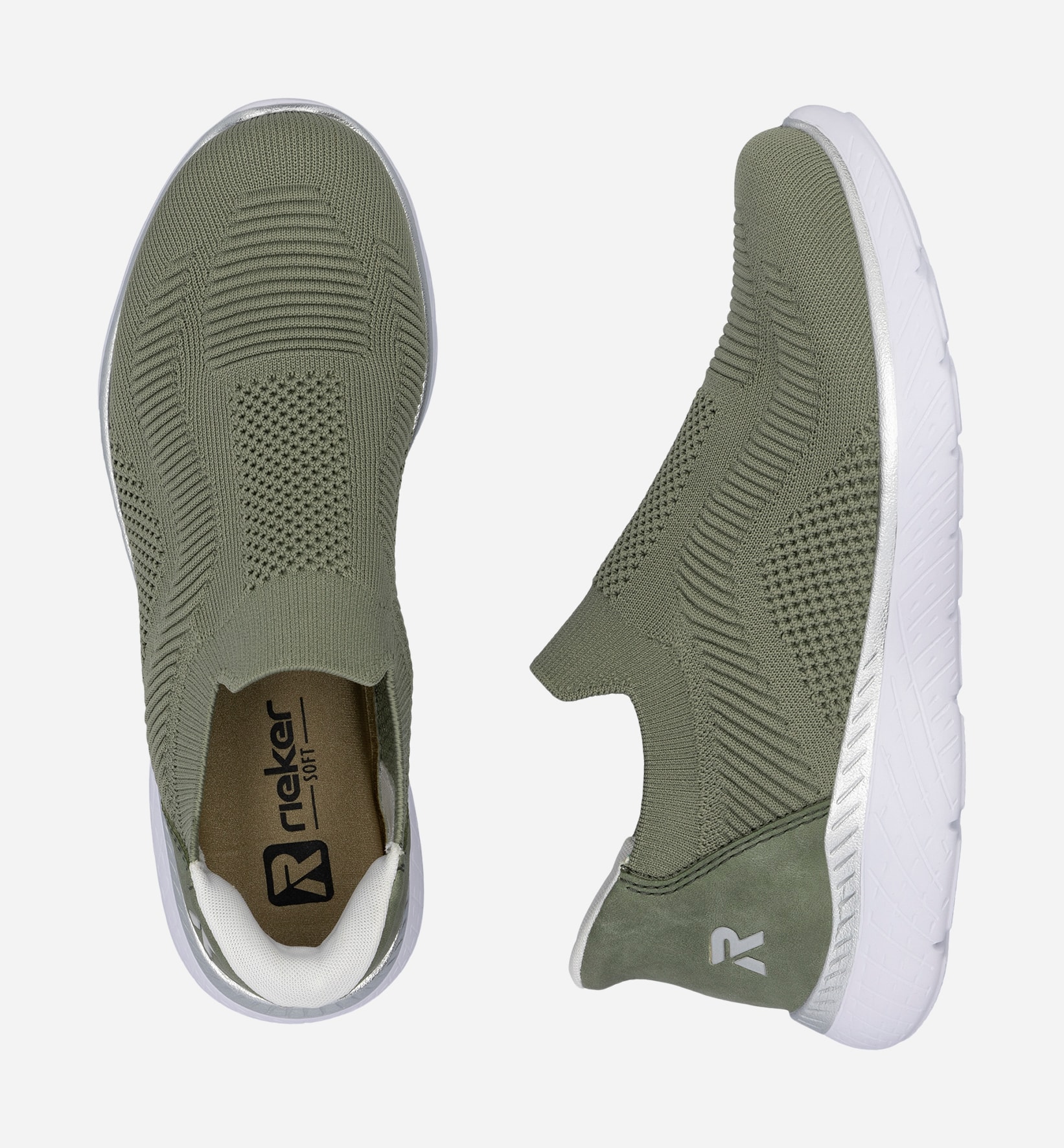 RIEKER, Sock sneakers Grønn