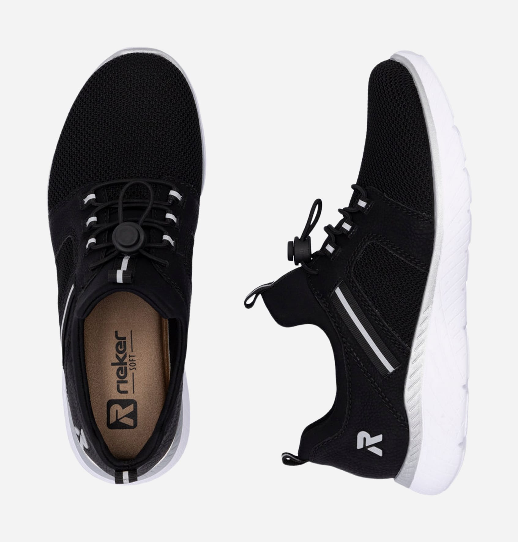 RIEKER, Sock sneakers Sort