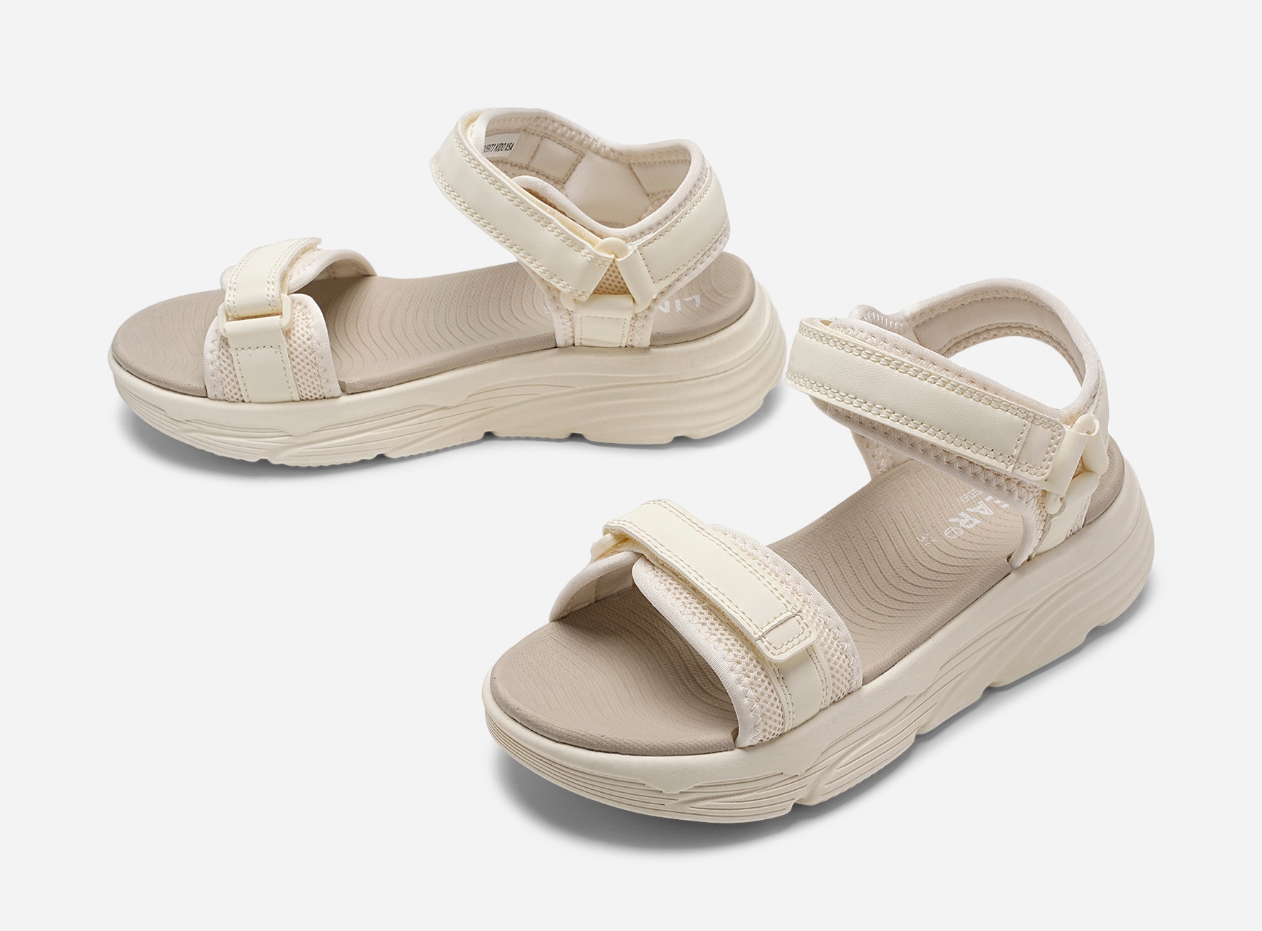 LINEAR, Sandal med reimer Hvit