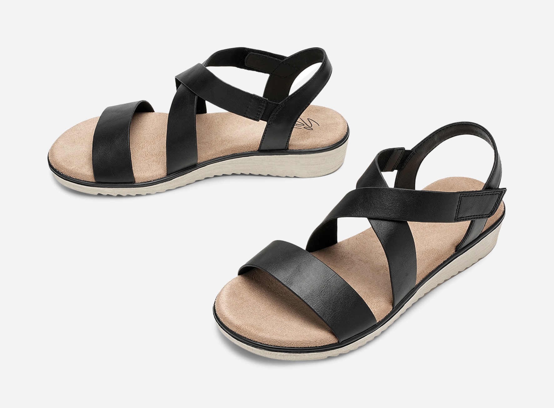 SO ALL, Sandal med reimer Sort