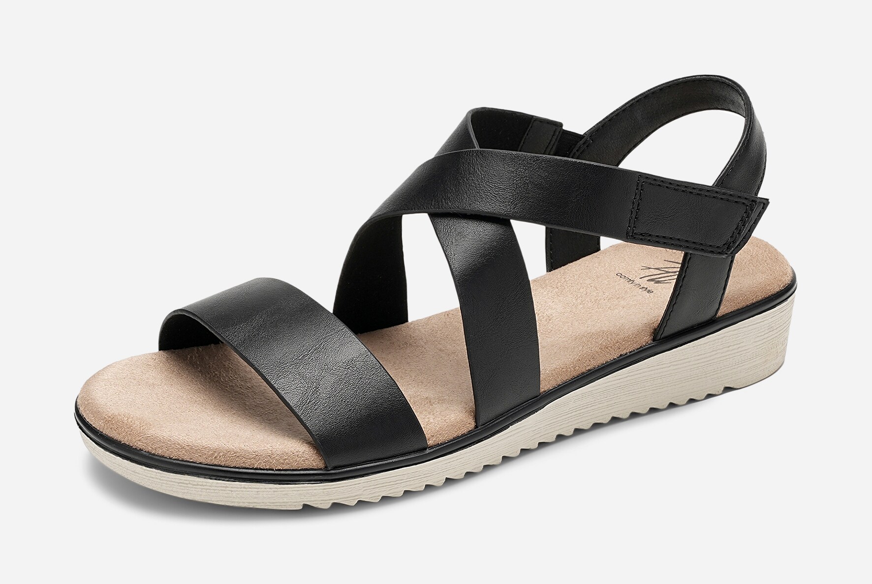 SO ALL, Sandal med reimer Sort