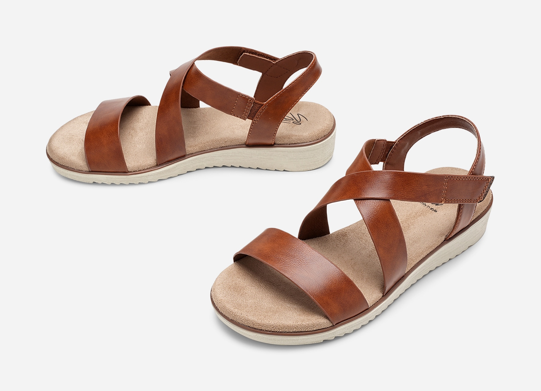 SO ALL, Sandal med reimer Brun
