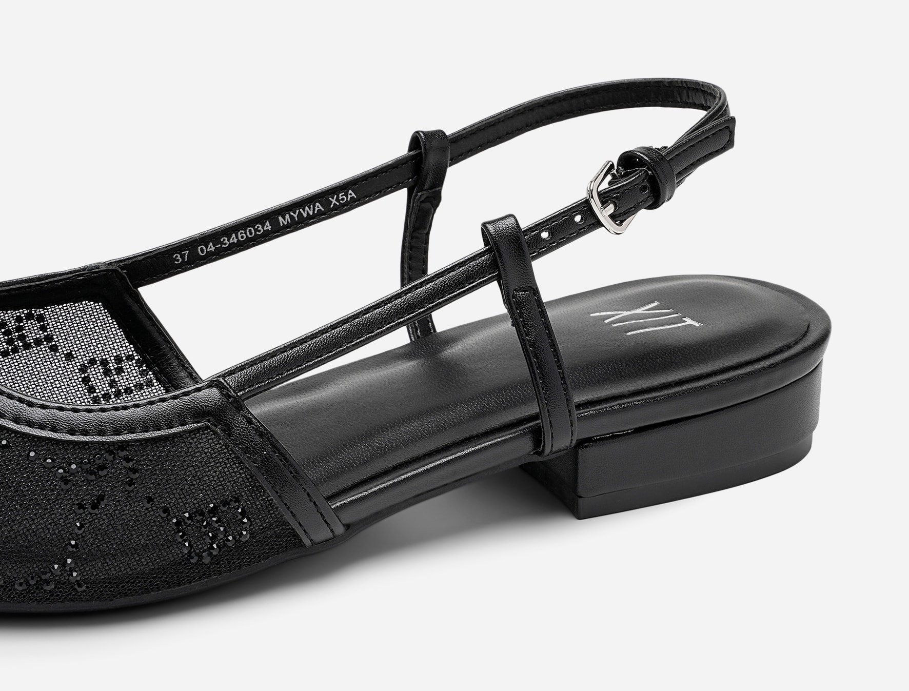 XIT, Ballerinasko med slingback Sort
