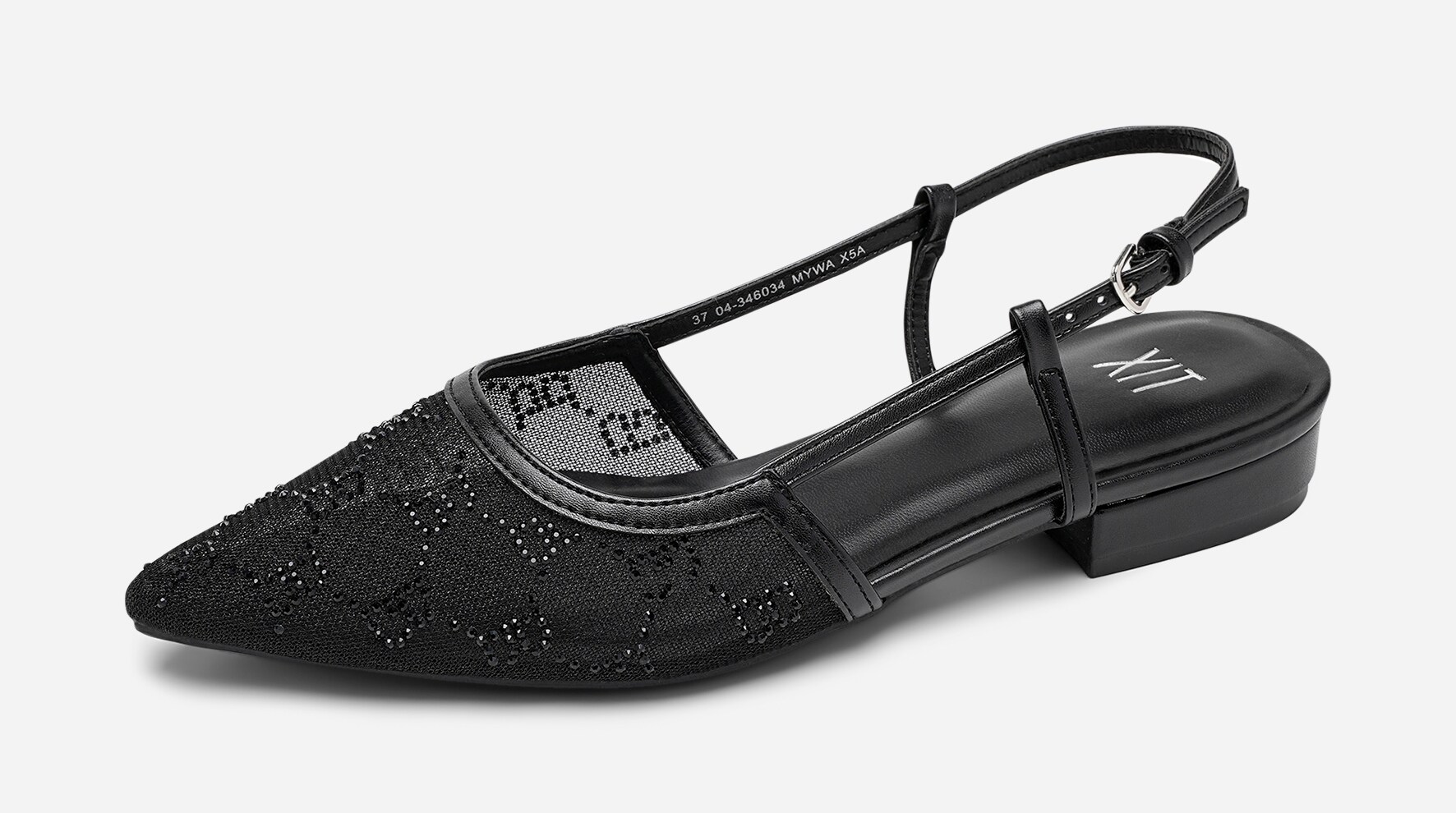 XIT, Ballerinasko med slingback Sort