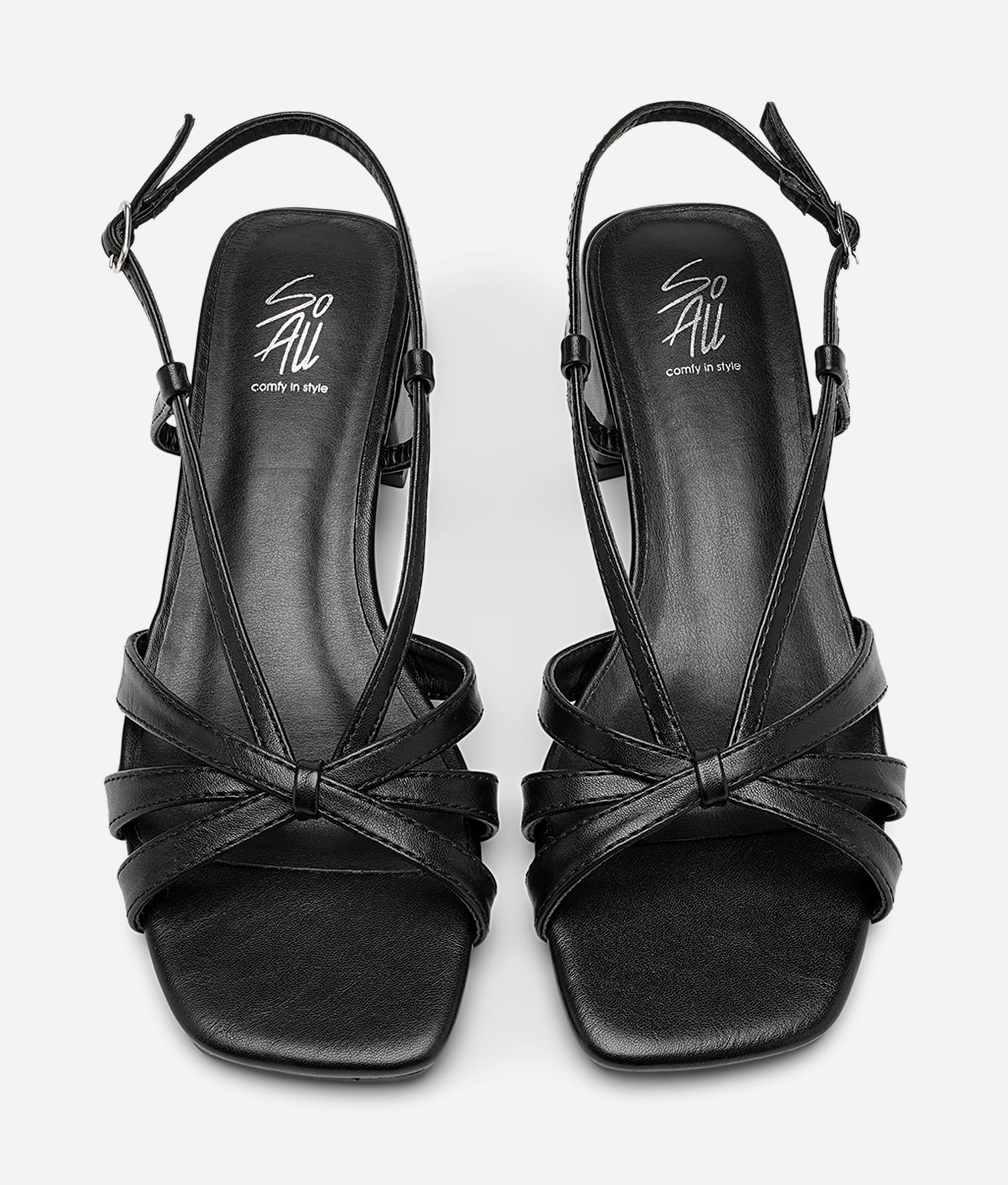 SO ALL, Sandalett med reimer Sort