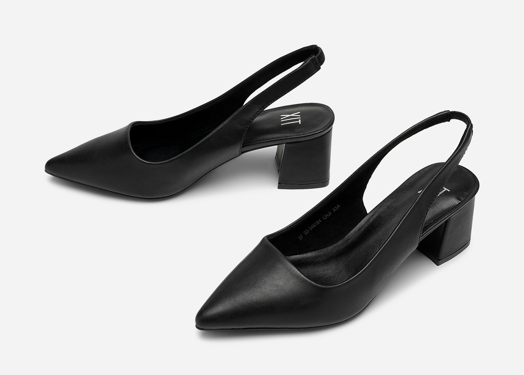XIT, Pumps med slingback Sort