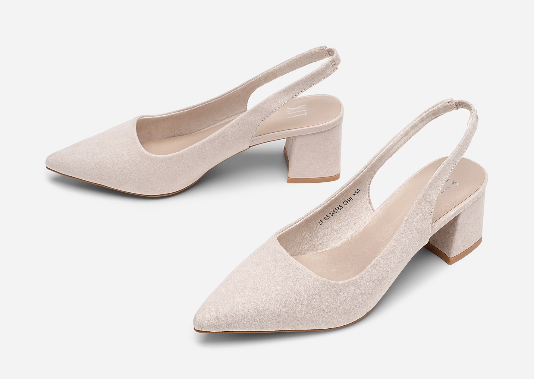 XIT, Pumps med slingback Beige