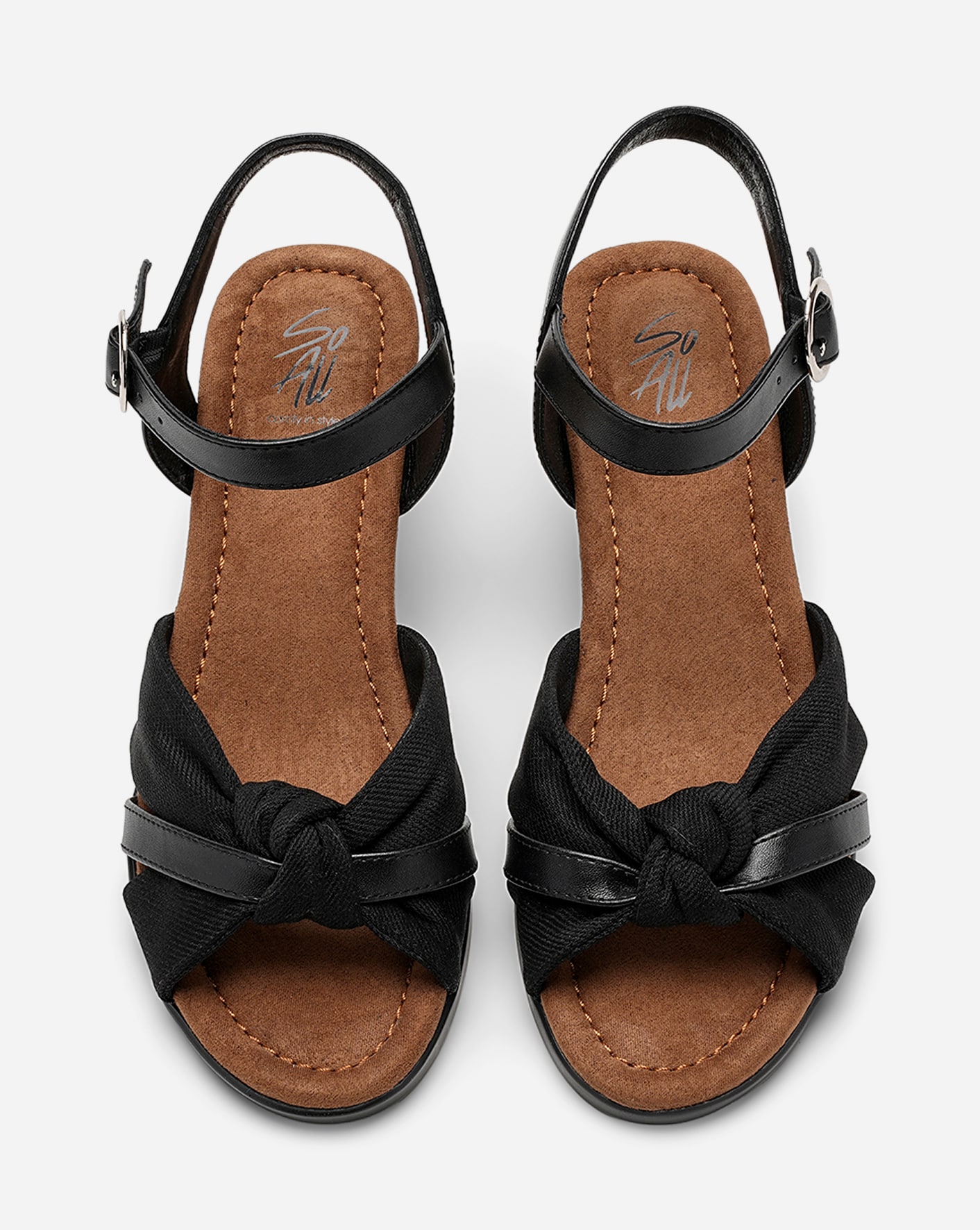 SO ALL, Sandalett med reimer Sort