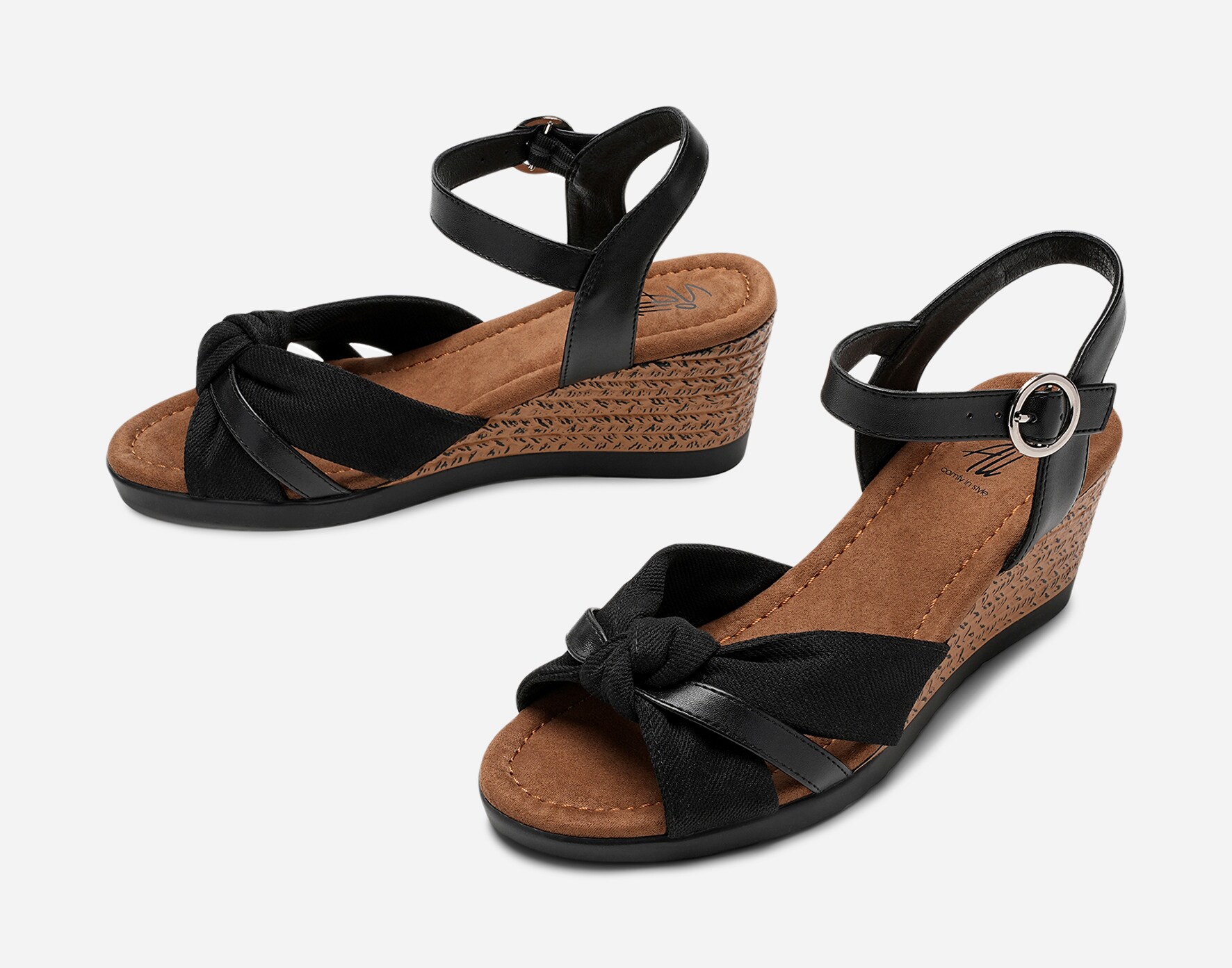 SO ALL, Sandalett med reimer Sort