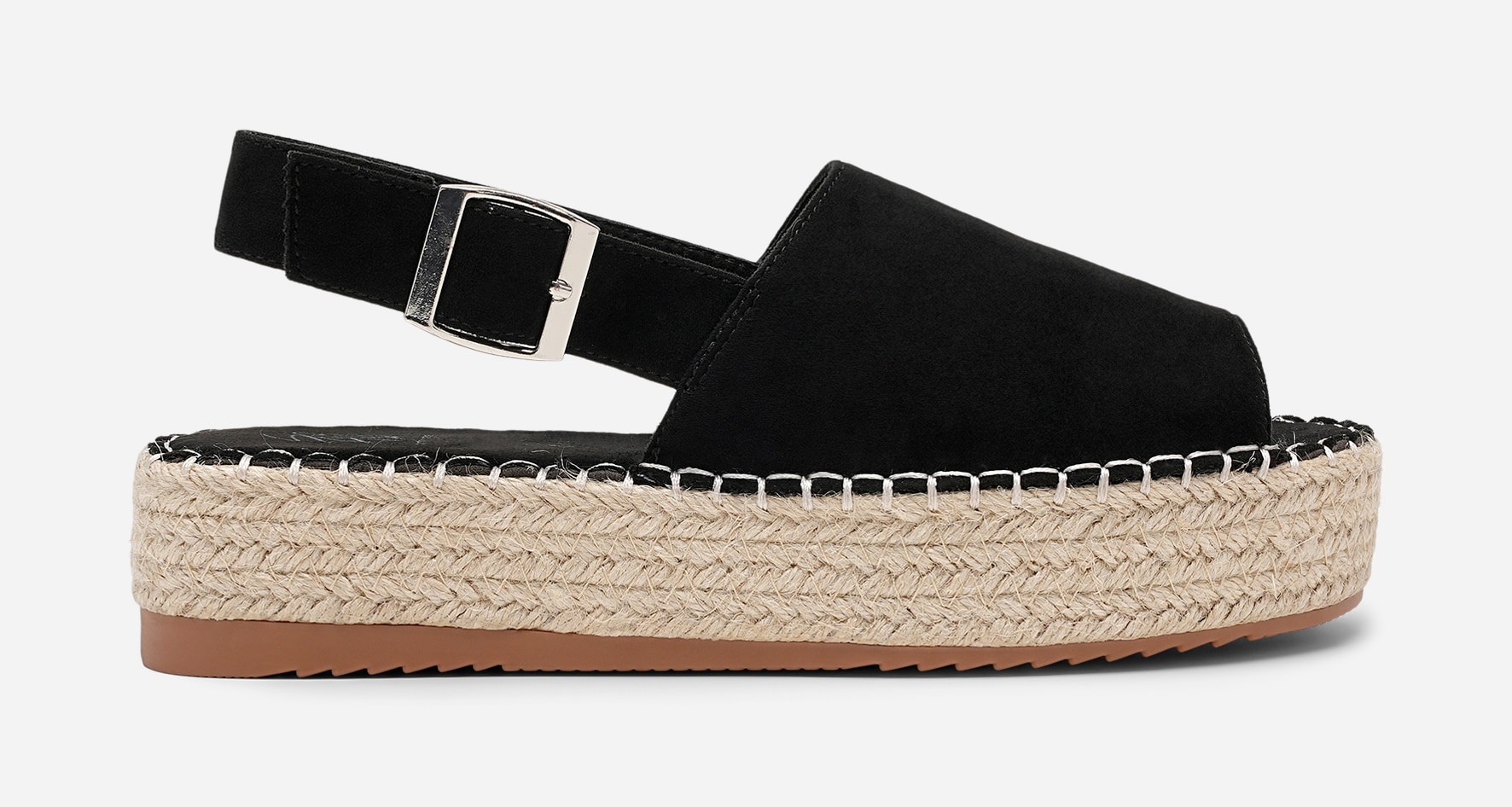 SO ALL, Sandal med repsåle Sort