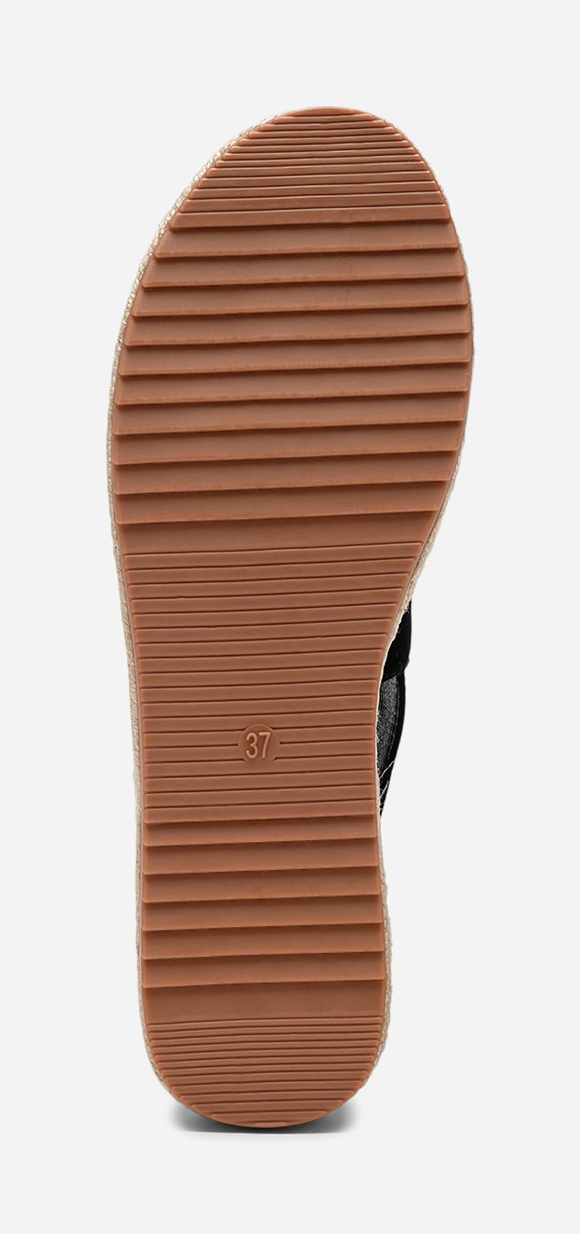 SO ALL, Sandal med repsåle Sort