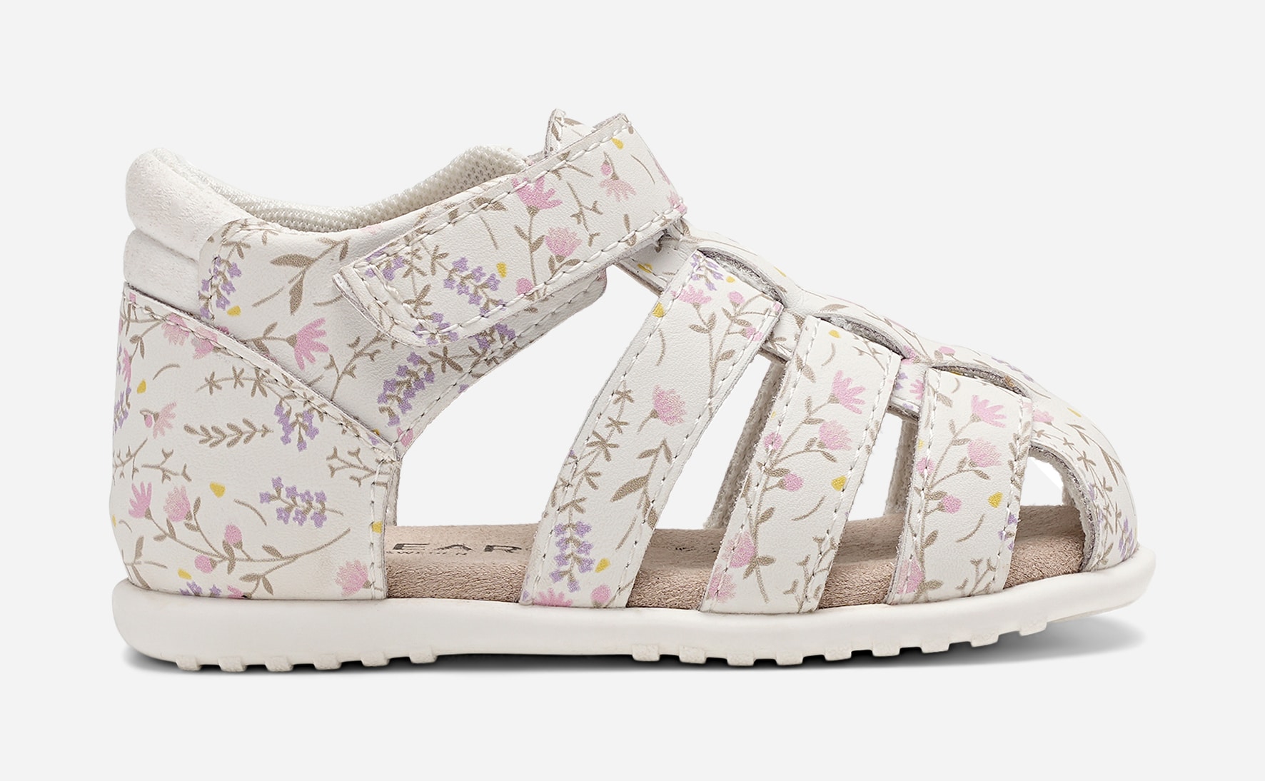 DINSKO, Lær-å-gå-sandal Hvit