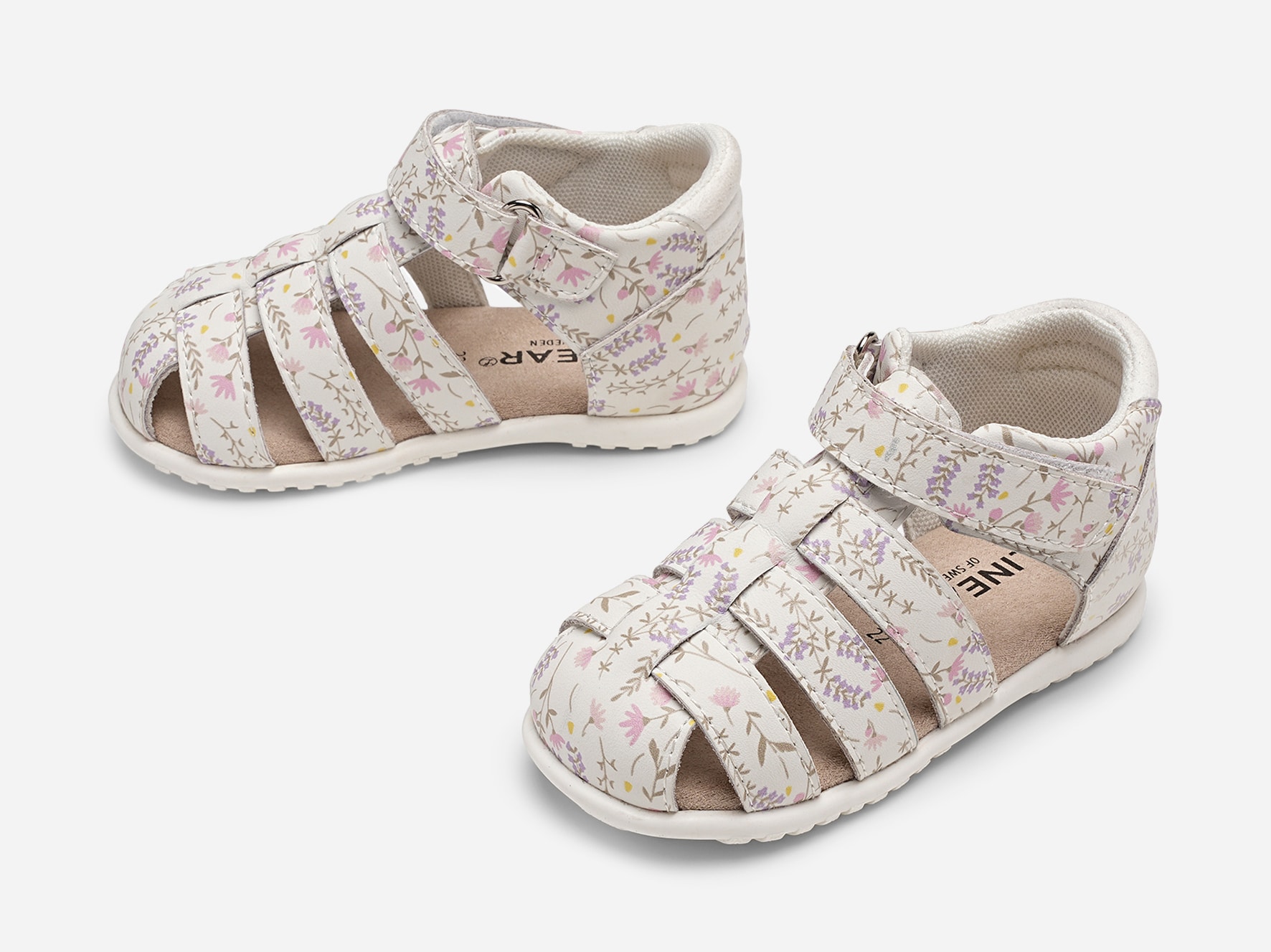 DINSKO, Lær-å-gå-sandal Hvit