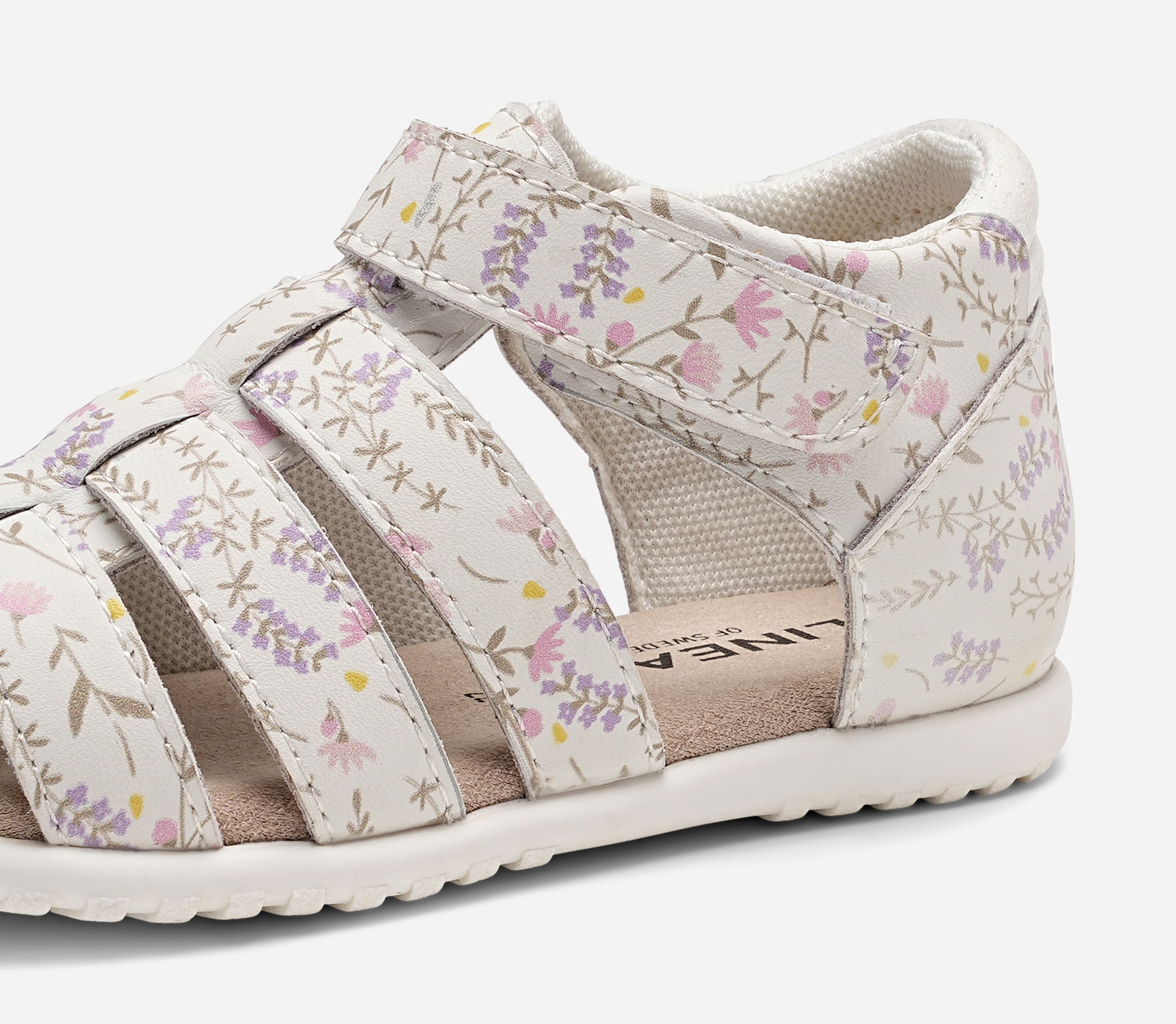 DINSKO, Lær-å-gå-sandal Hvit