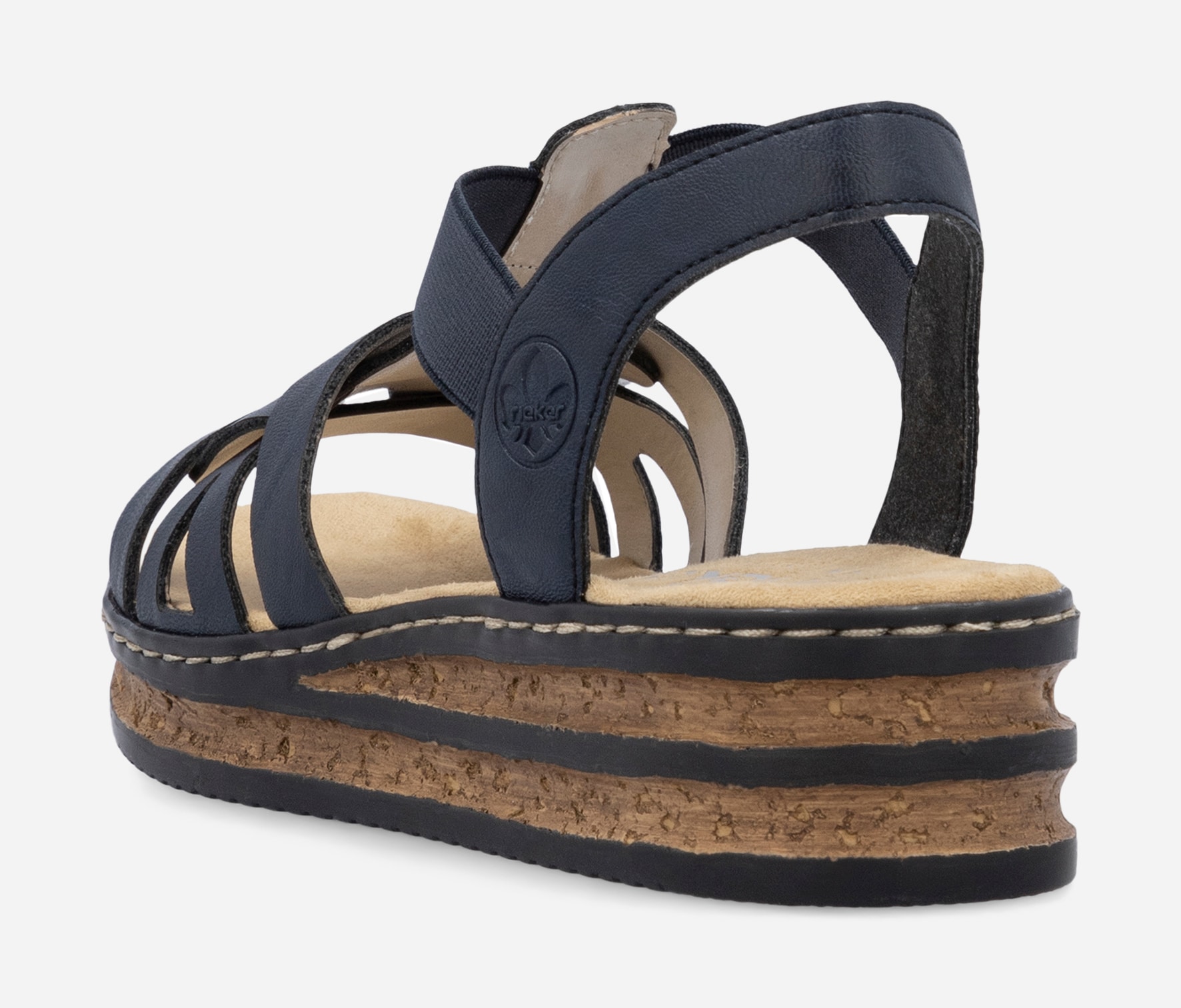 RIEKER, Sandalett med reimer Blå