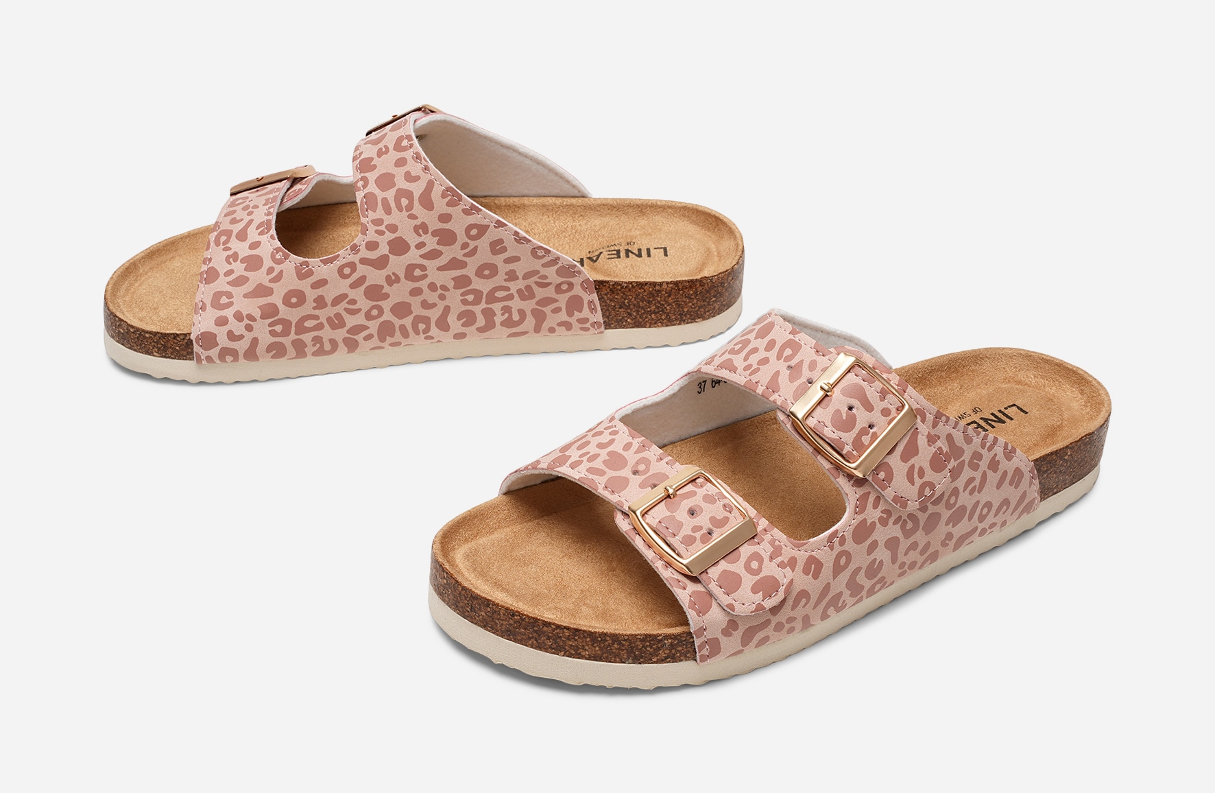 LINEAR, Sandal med spenne Rosa