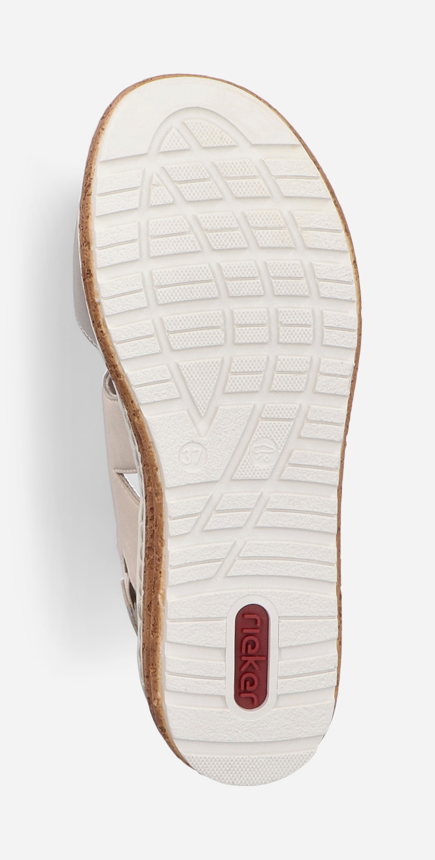 RIEKER, Sandal med reimer Beige