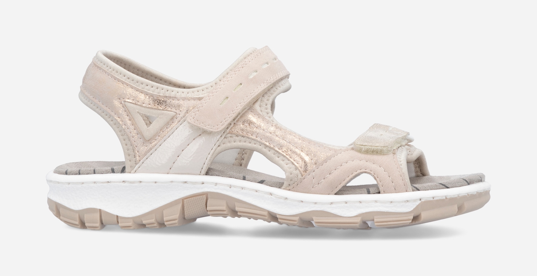 RIEKER, Sandal med reimer Beige