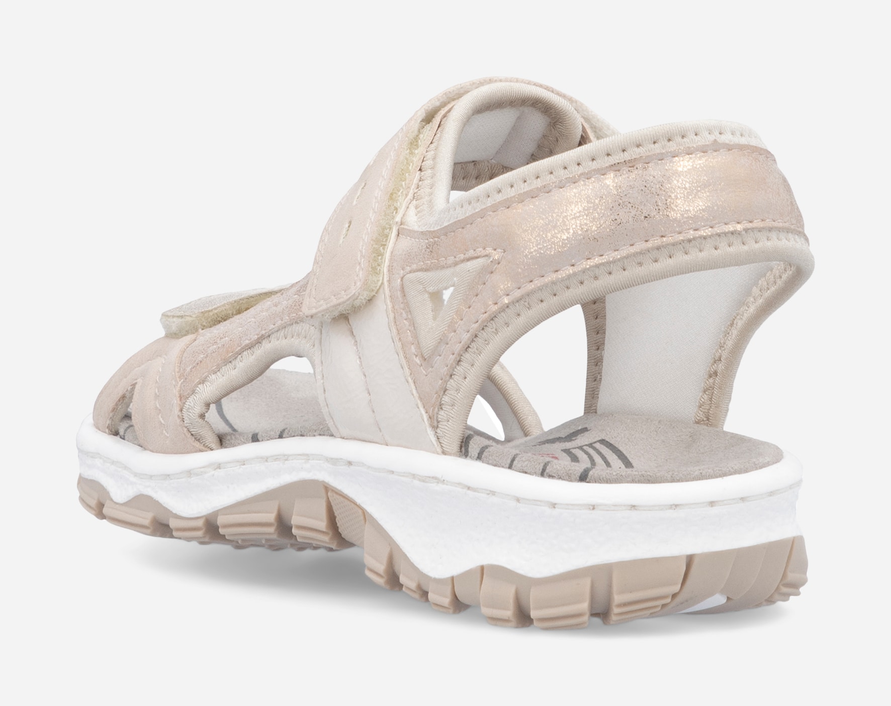 RIEKER, Sandal med reimer Beige