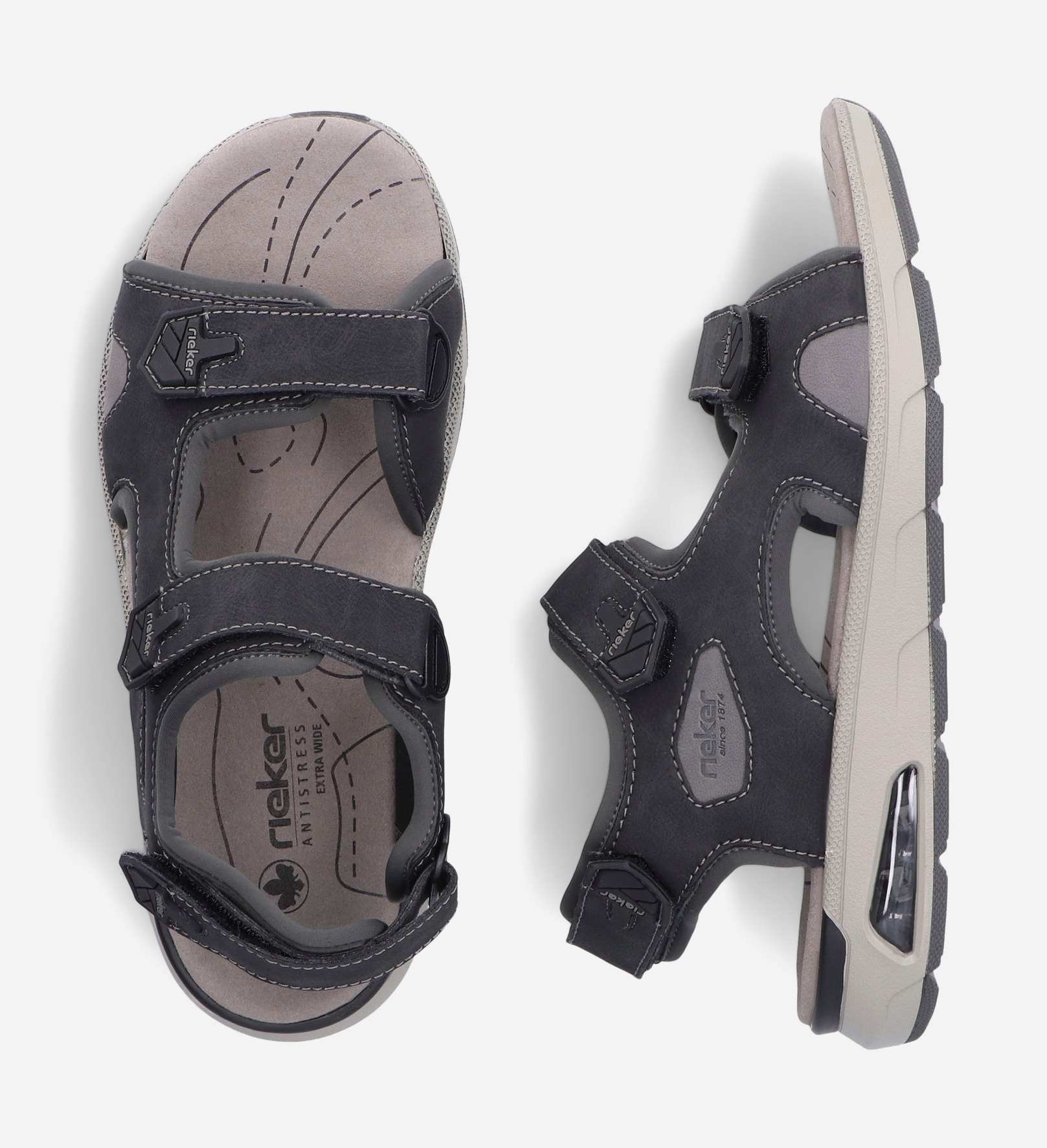 RIEKER, Sandal Sort