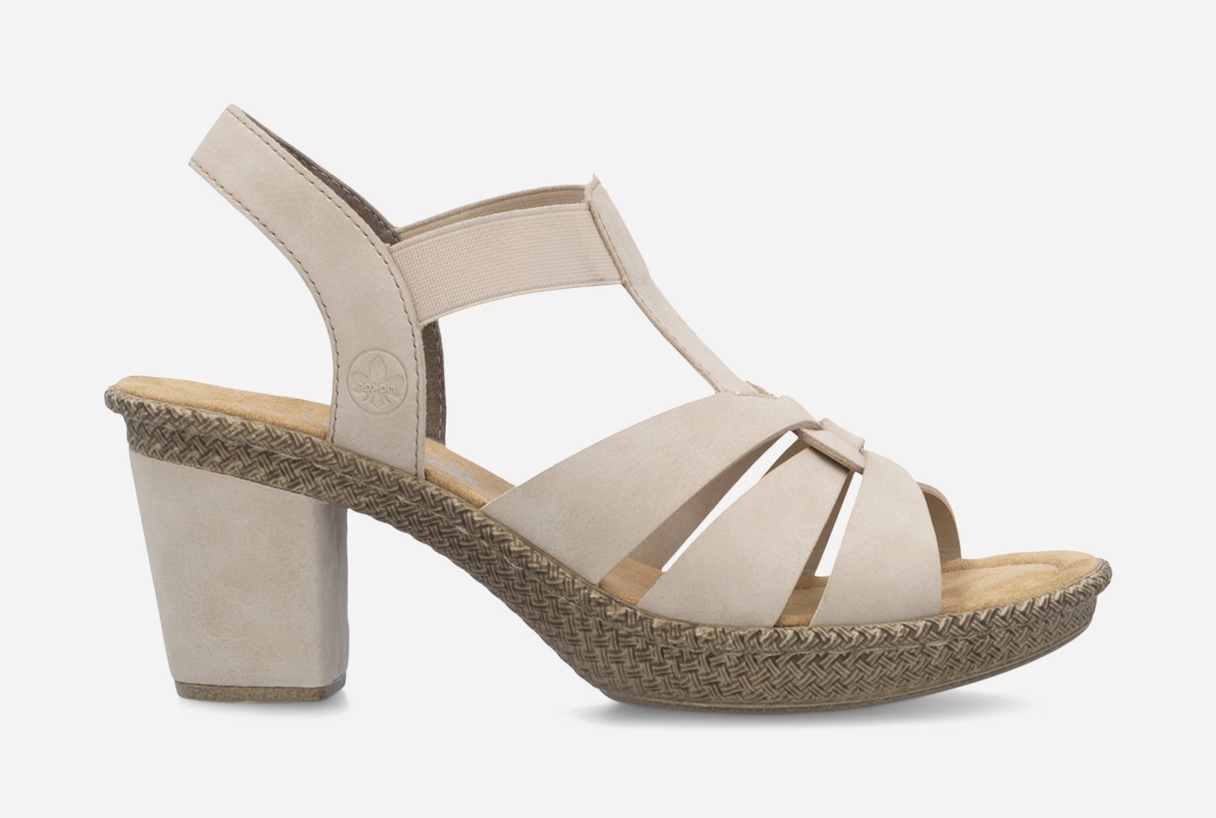 RIEKER, Sandalett med reimer Beige