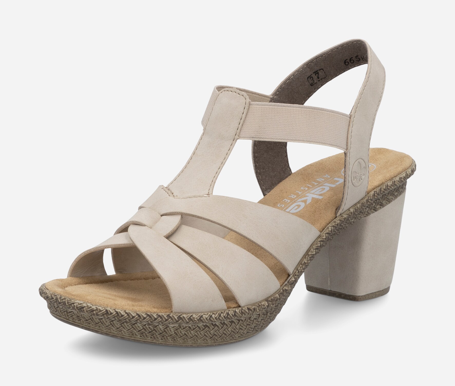 RIEKER, Sandalett med reimer Beige