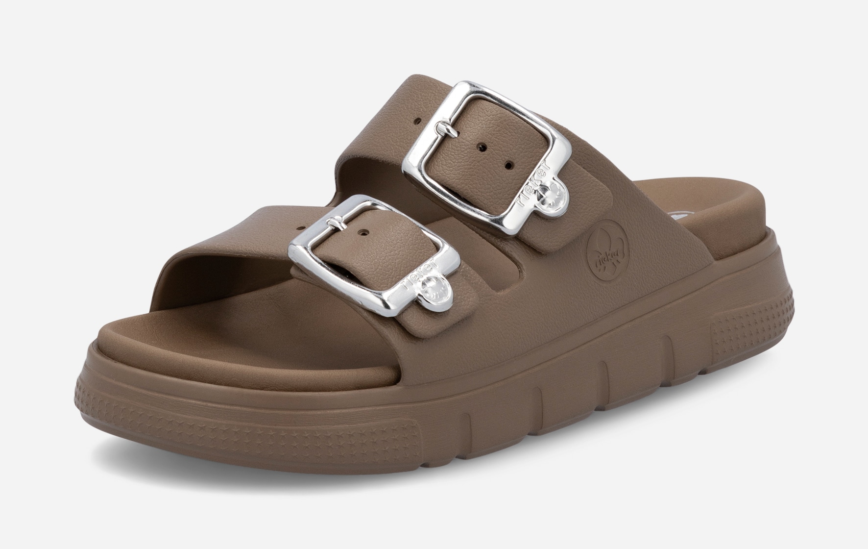 RIEKER, Sandal med reimer Brun