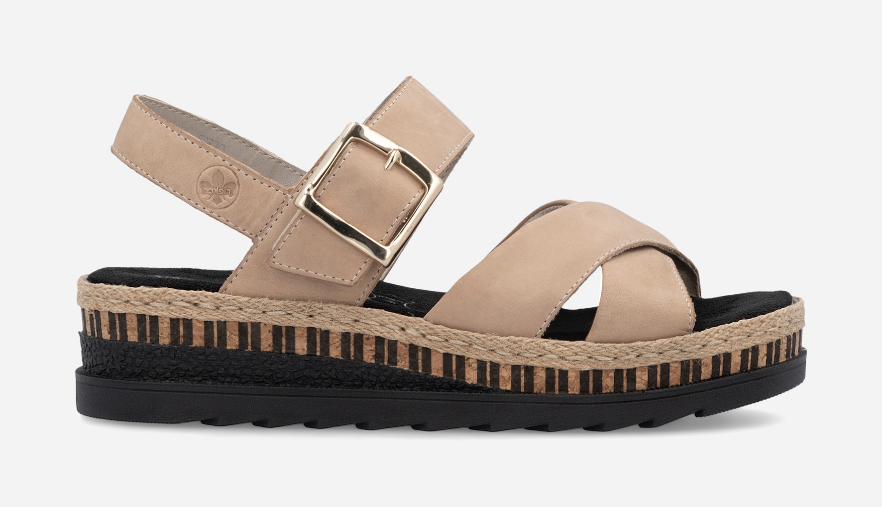 RIEKER, Sandalett med reimer Beige
