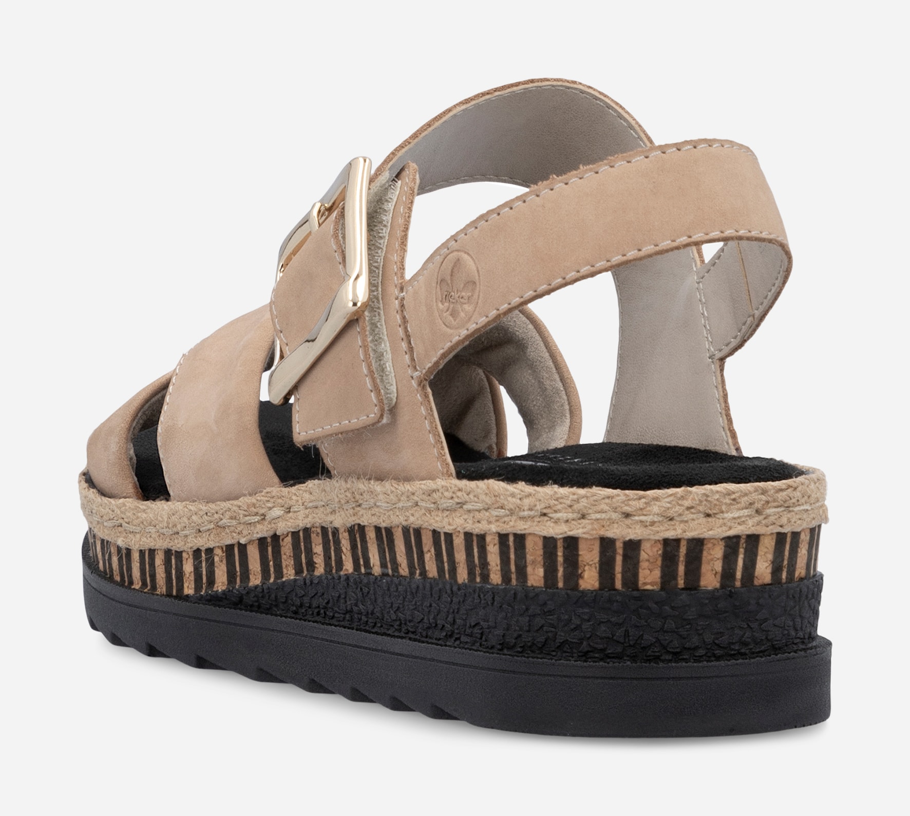 RIEKER, Sandalett med reimer Beige