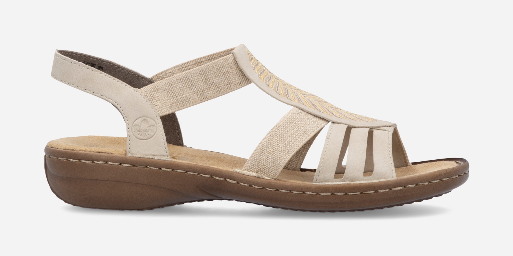 RIEKER, Sandal med reimer Beige