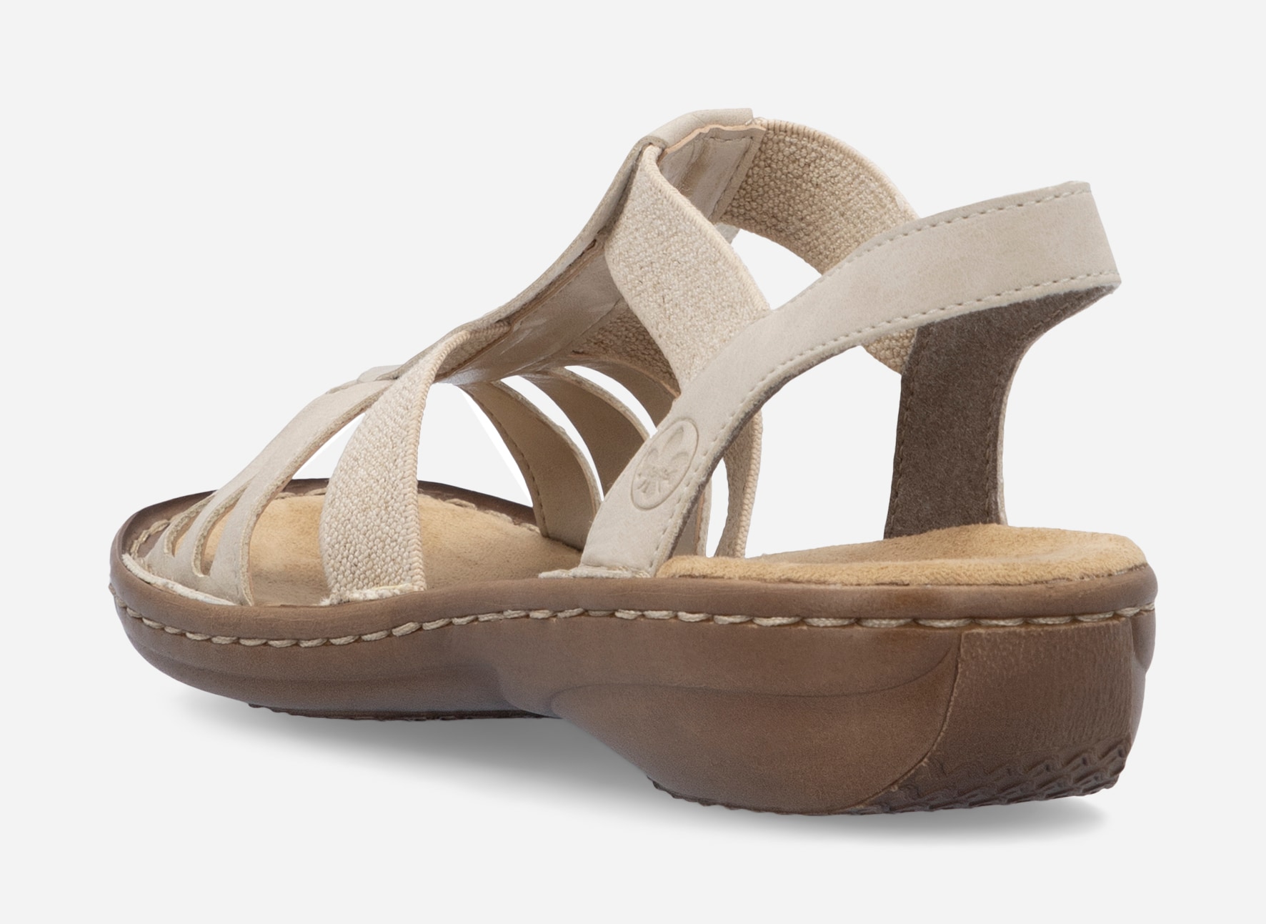 RIEKER, Sandal med reimer Beige
