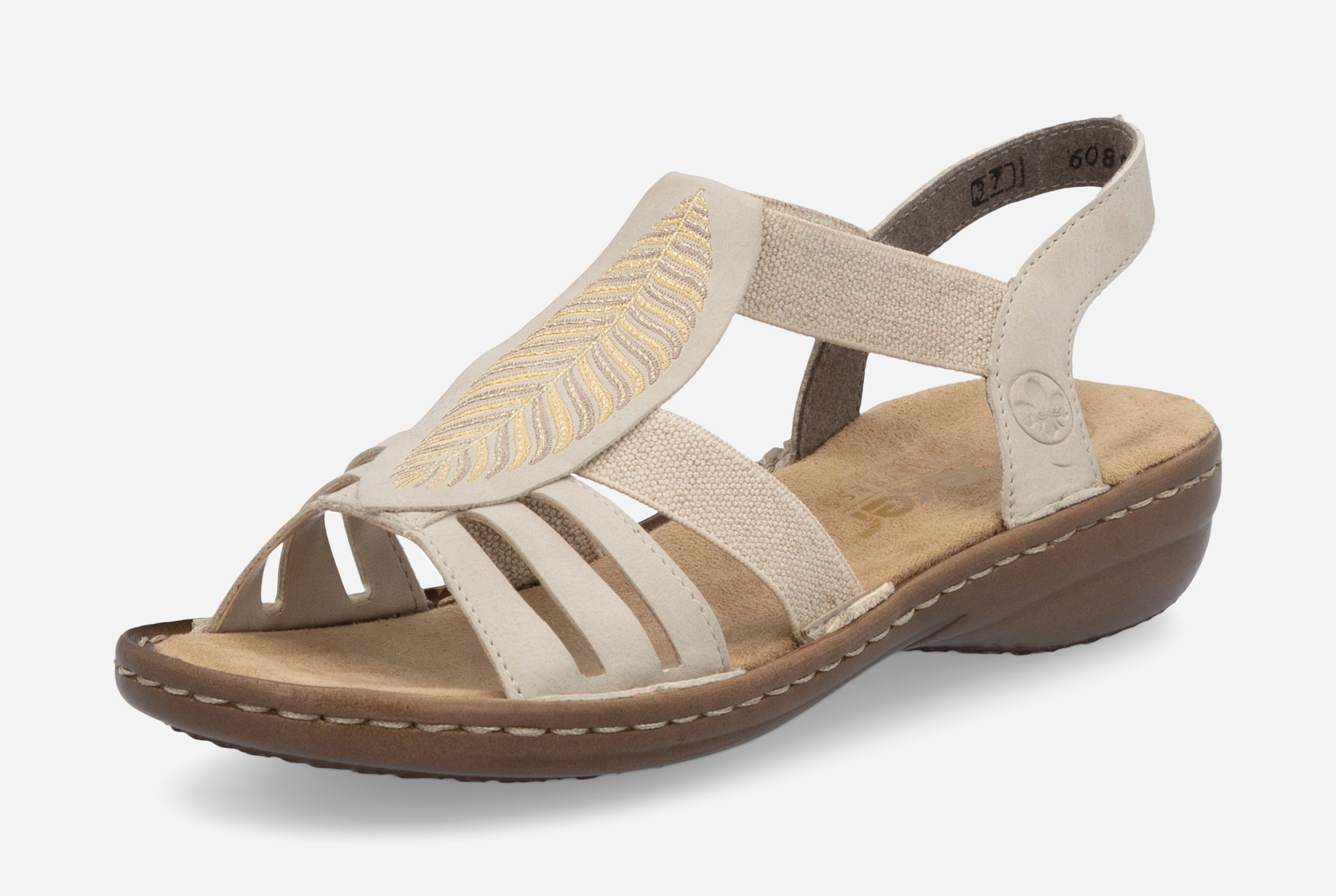 RIEKER, Sandal med reimer Beige