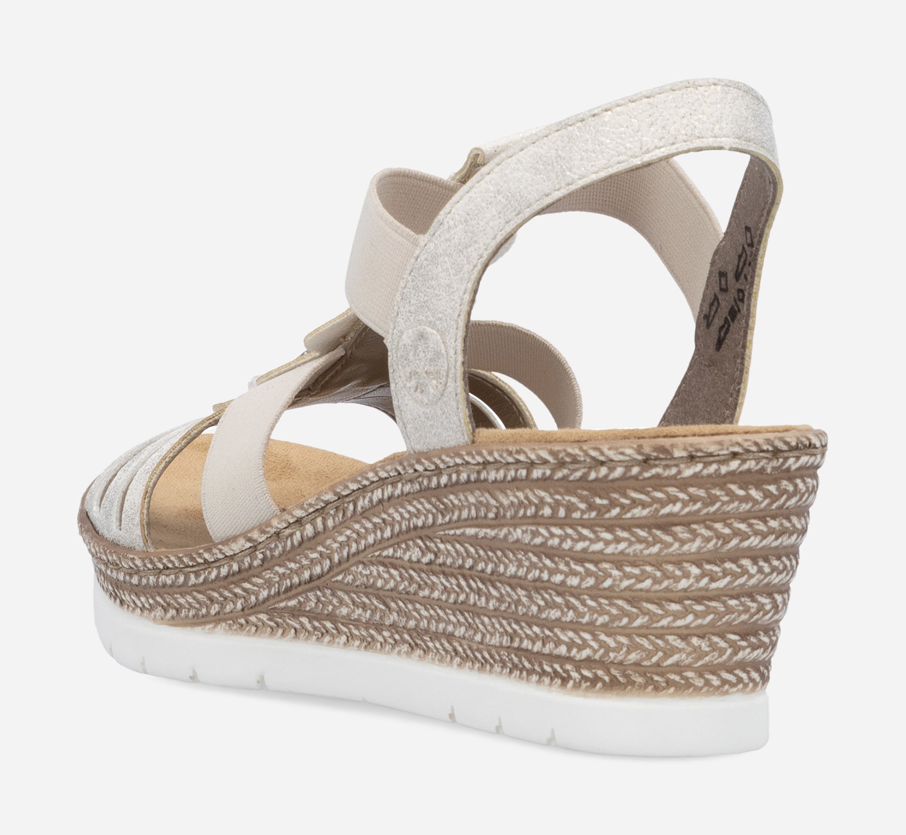 RIEKER, Sandal med reimer Beige
